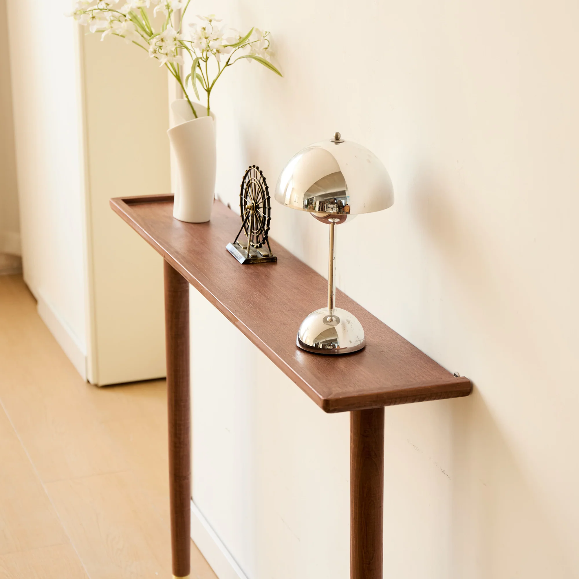 ALSTA - Console table murale scandinave en bois de noyer - Image 6