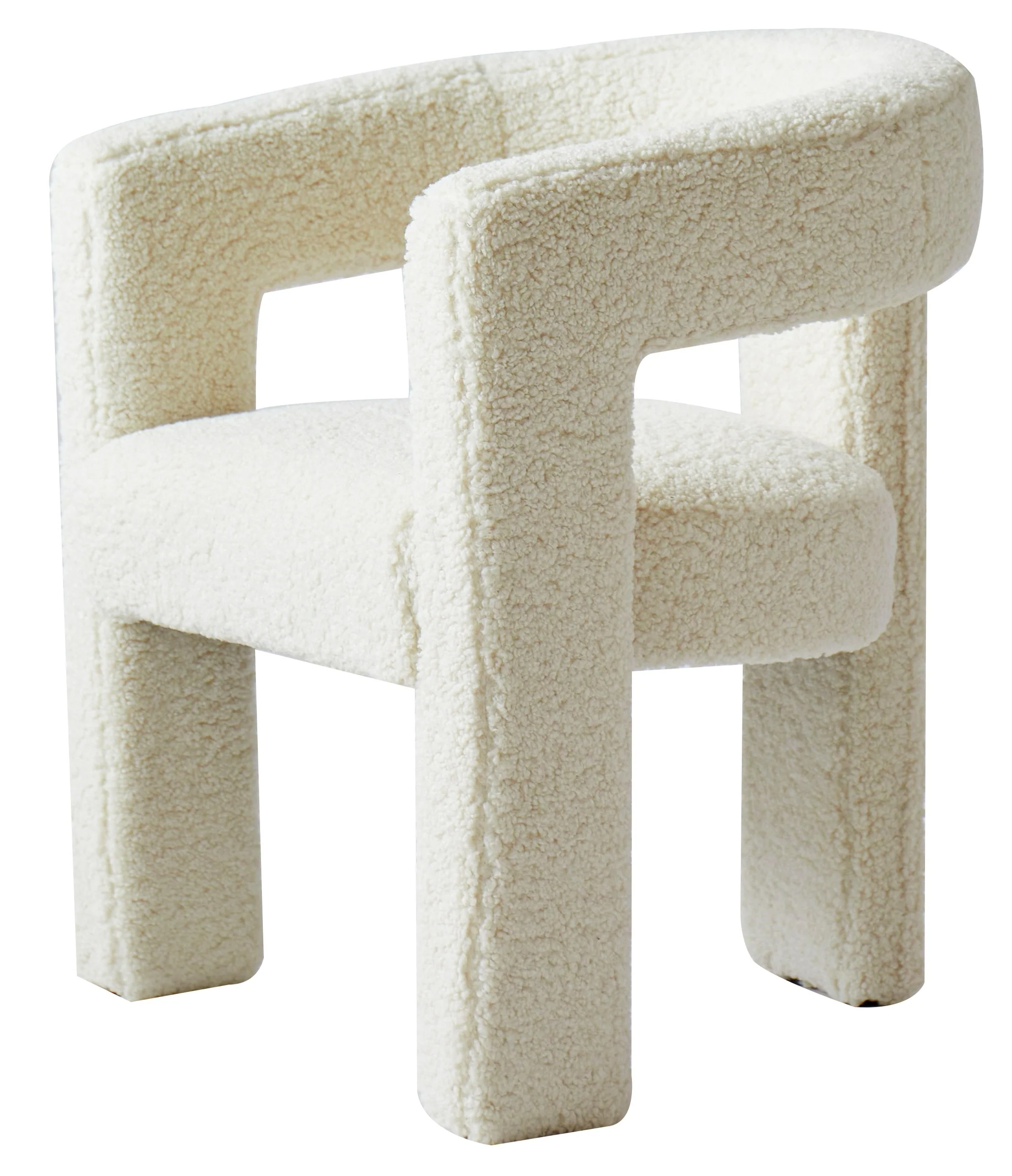 ARUSHA - Fauteuil en bouclettes blanches - Image 3