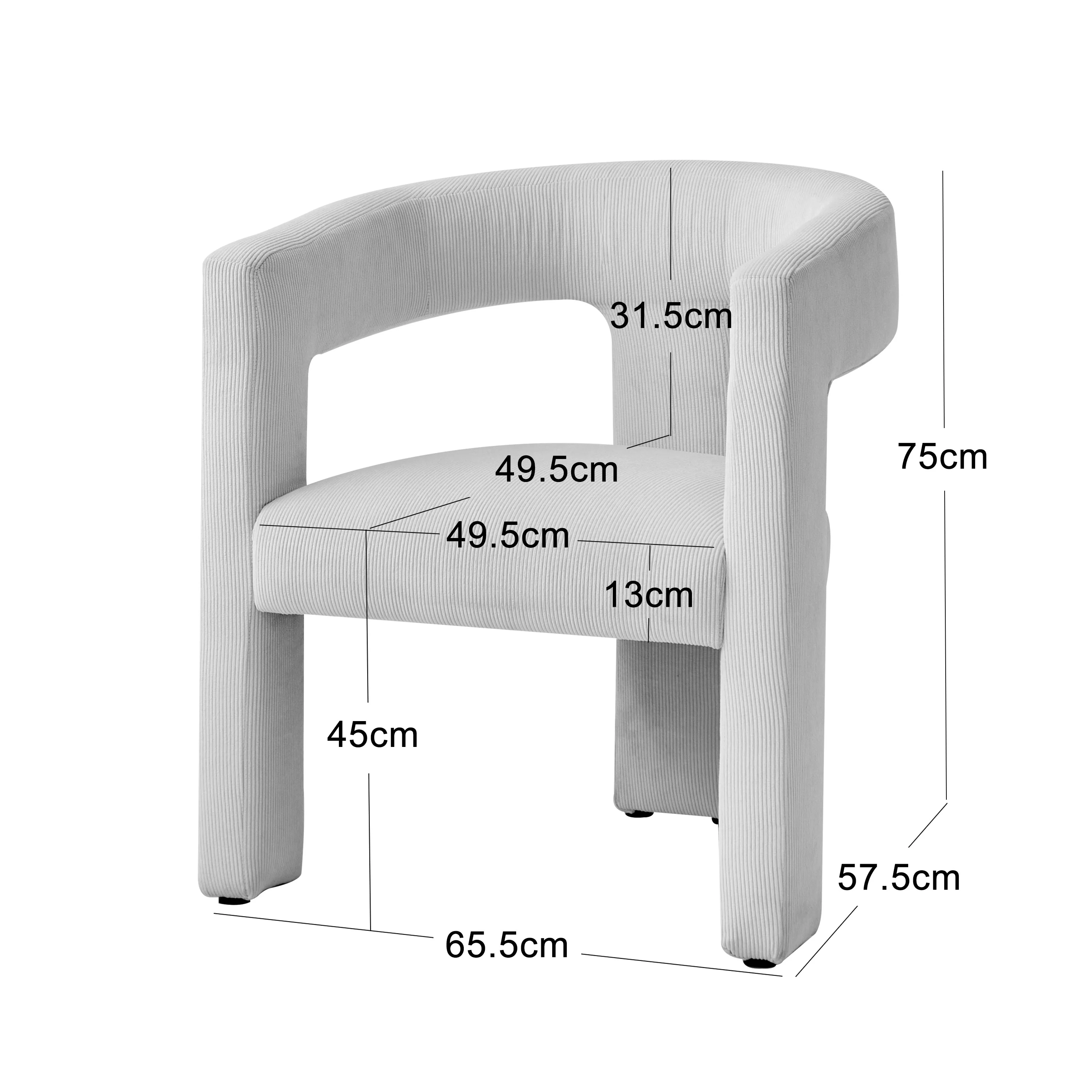 ARUSHA - Fauteuil en bouclettes blanches - Image 4