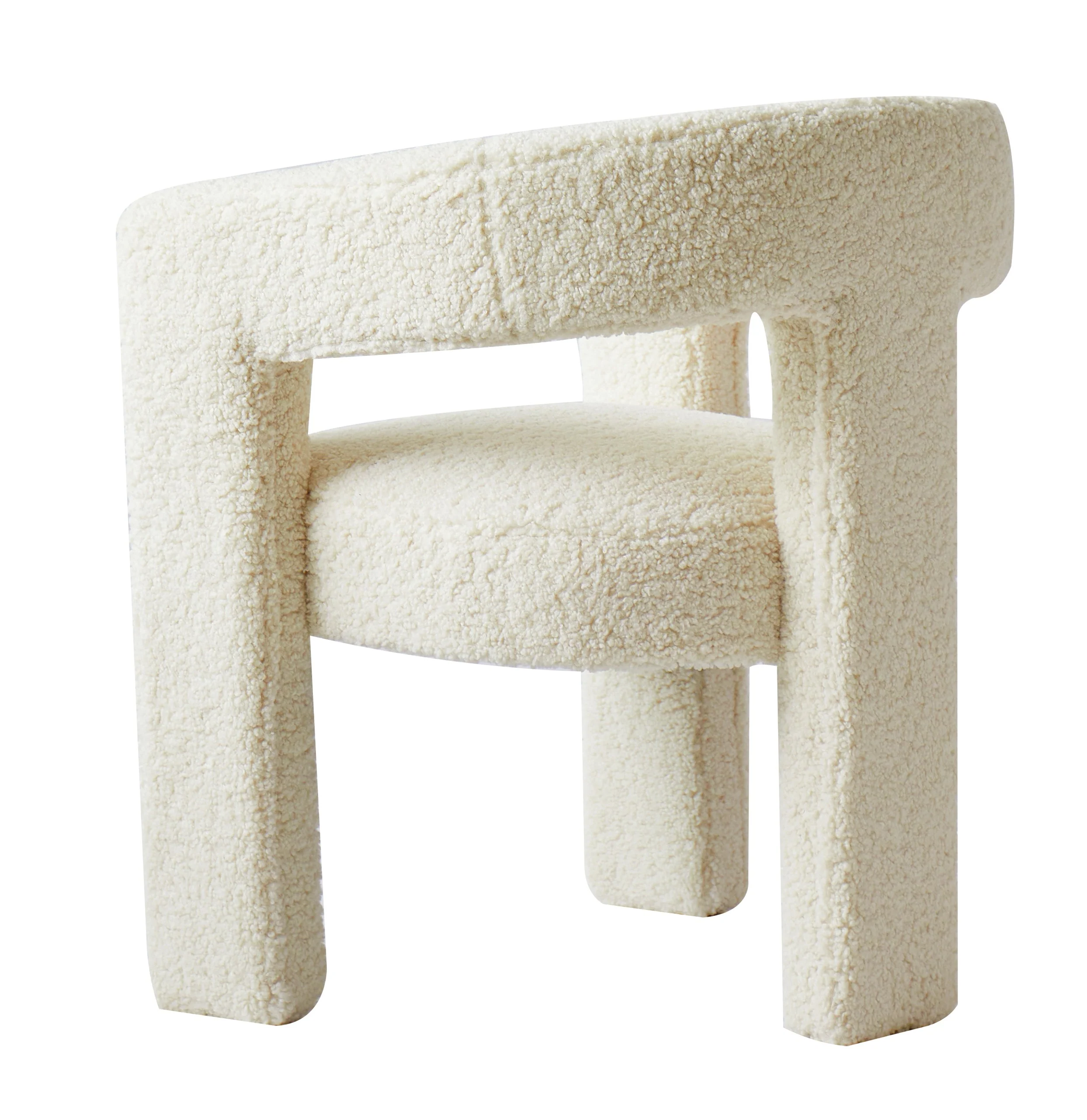 ARUSHA - Fauteuil en bouclettes blanches - Image 6