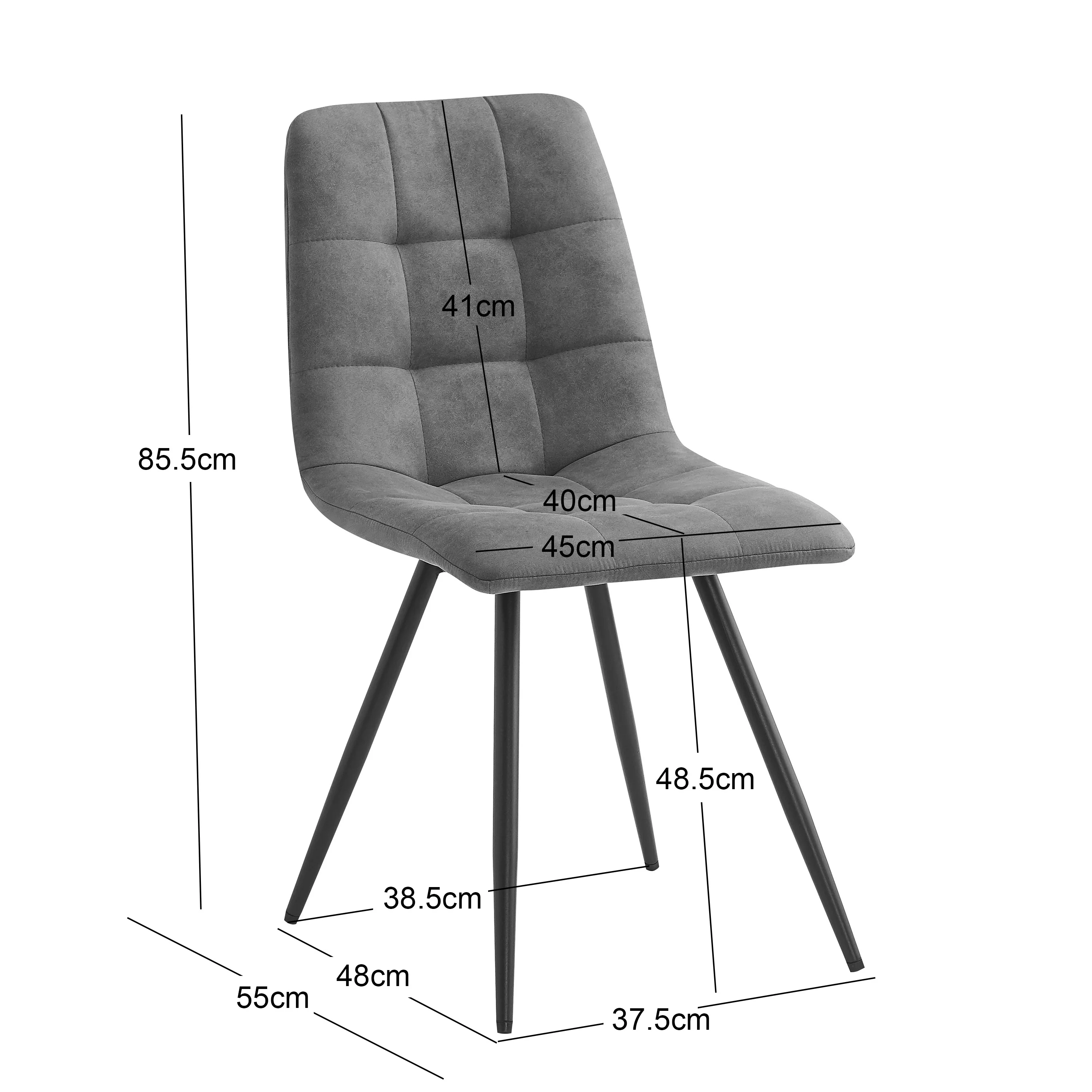 BJORN - Lot de 2 chaises en métal et bouclettes blanc - Image 4