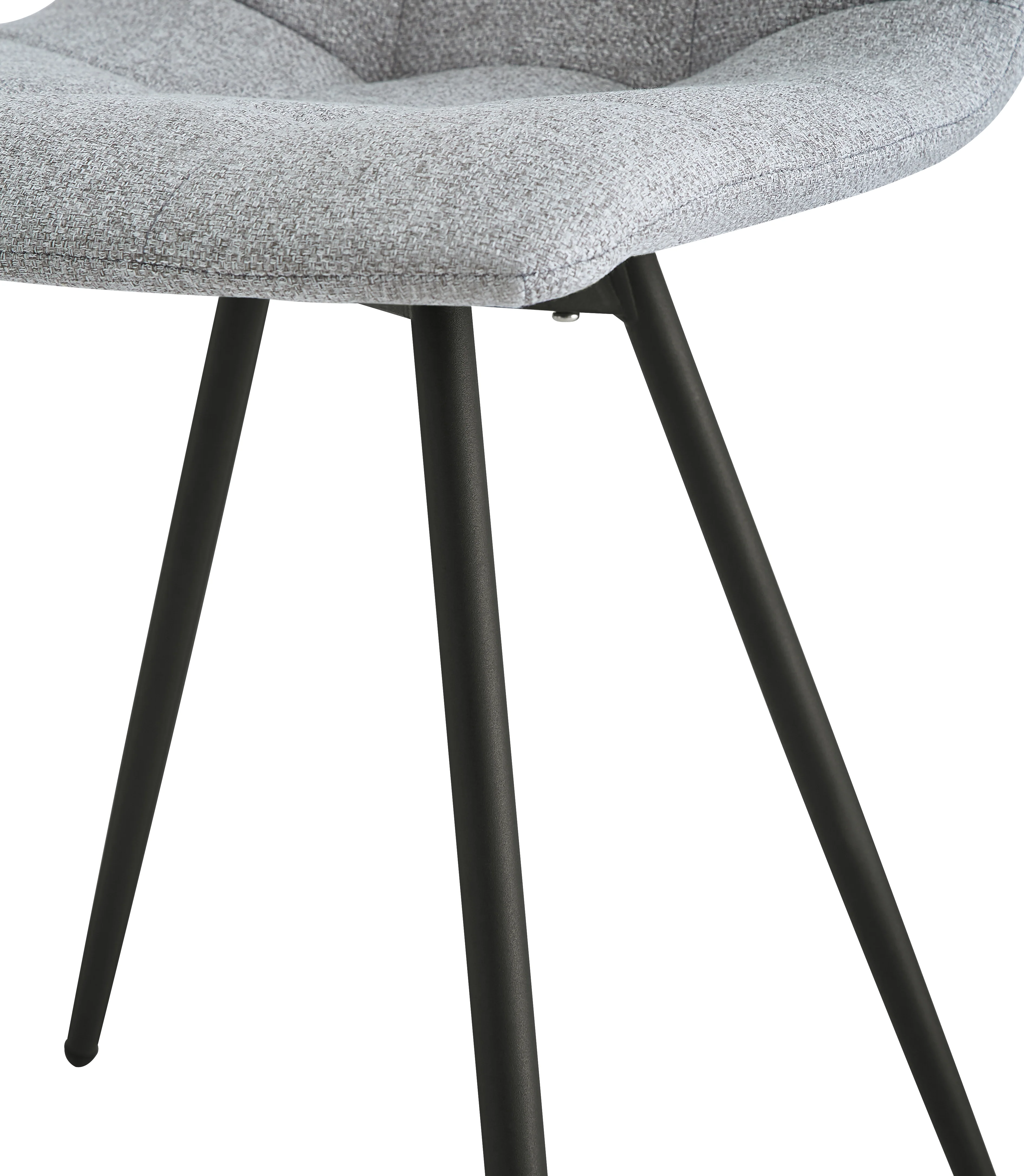 BJORN - Lot de 2 chaises en métal et tissu gris - Image 6