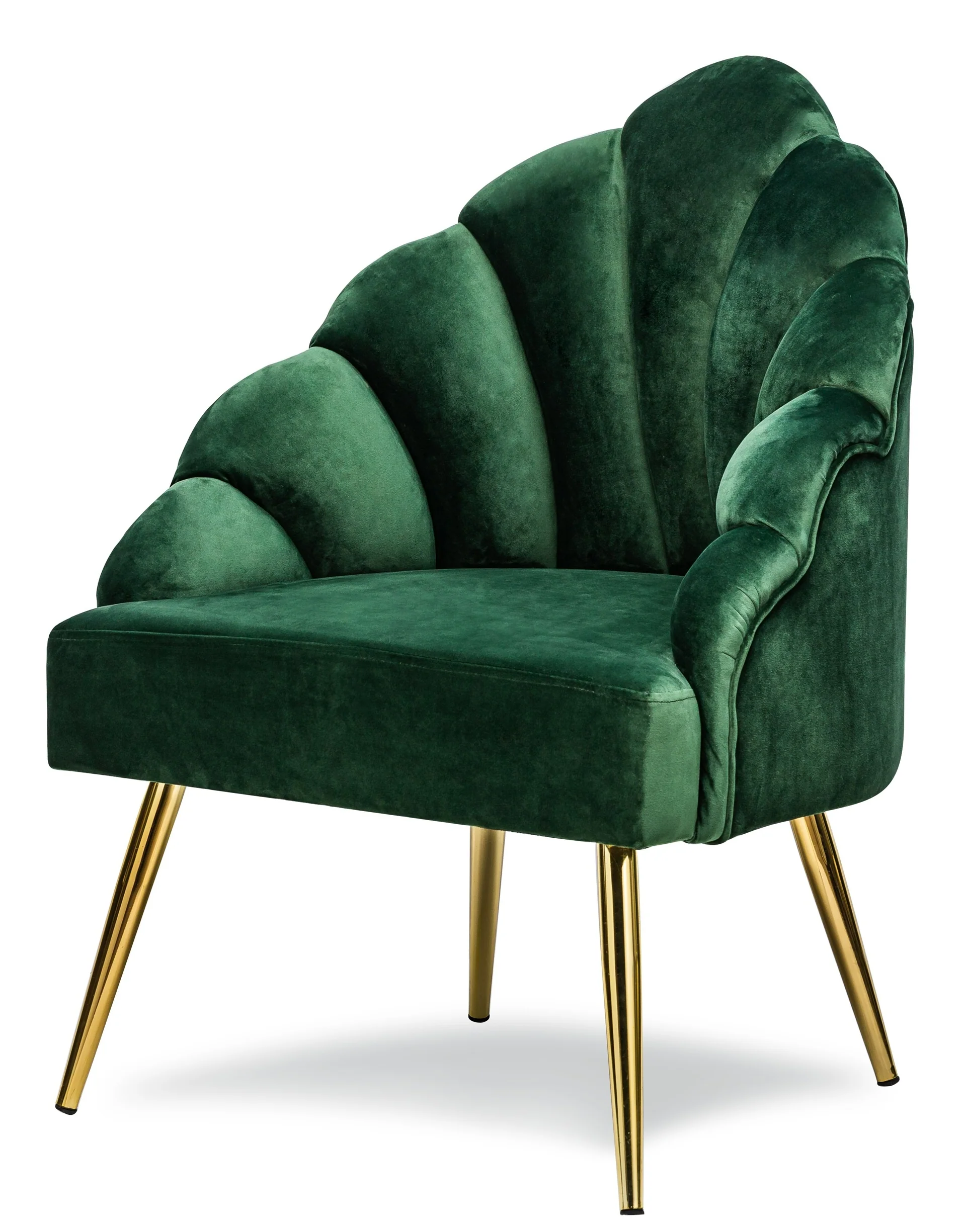 BOLGE - Fauteuil retro en métal et velours vert - Image 4