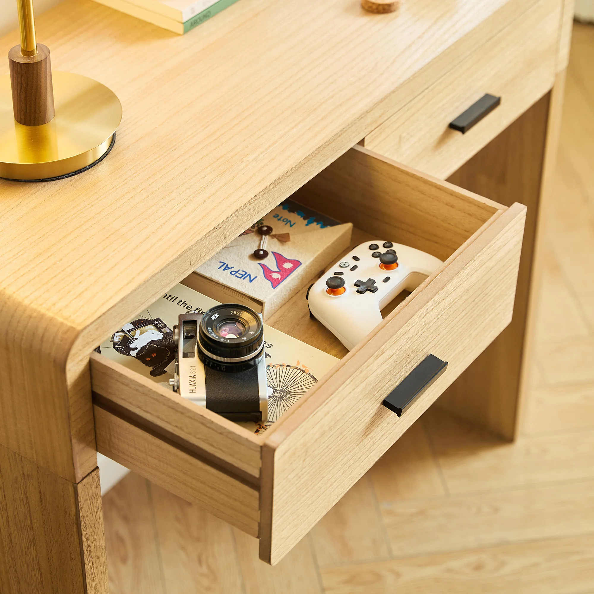 SKIVE - Console 2 tiroirs en bois - Image 7