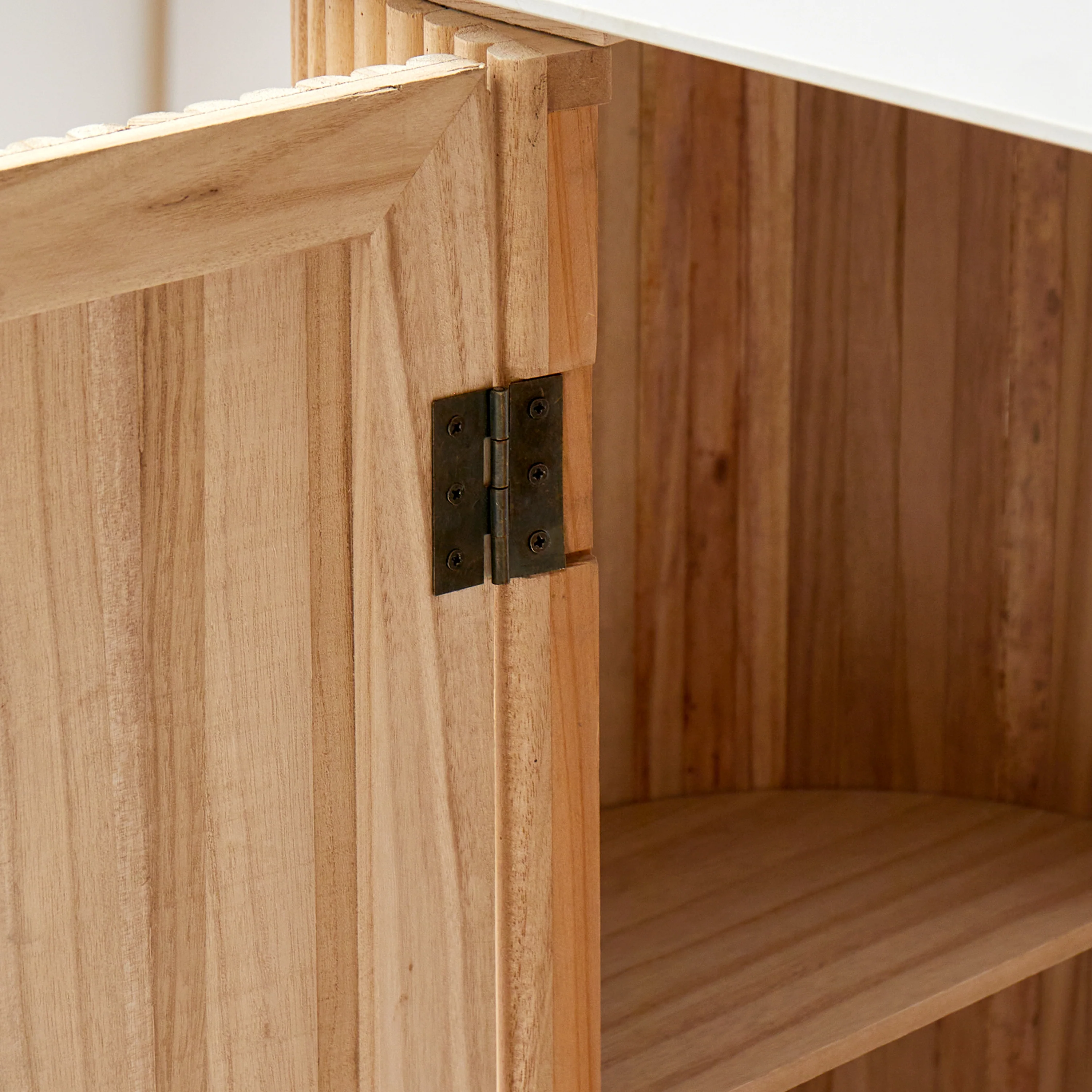 PIREUS - Console en bois et plateau effet marbre - Image 5