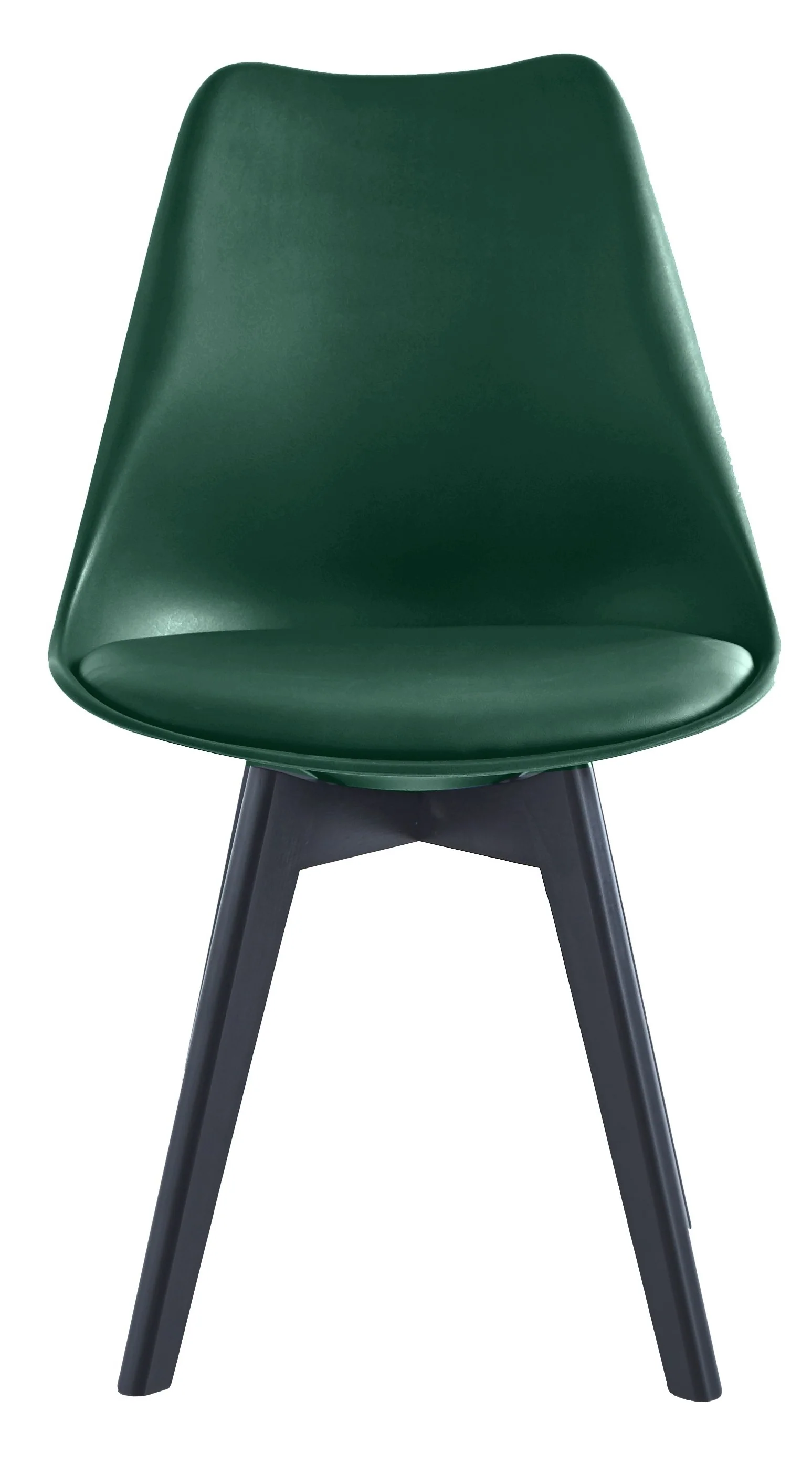 ESBJERG - Lot de 4 chaises scandinaves en bois et polypropylène vert - Image 3