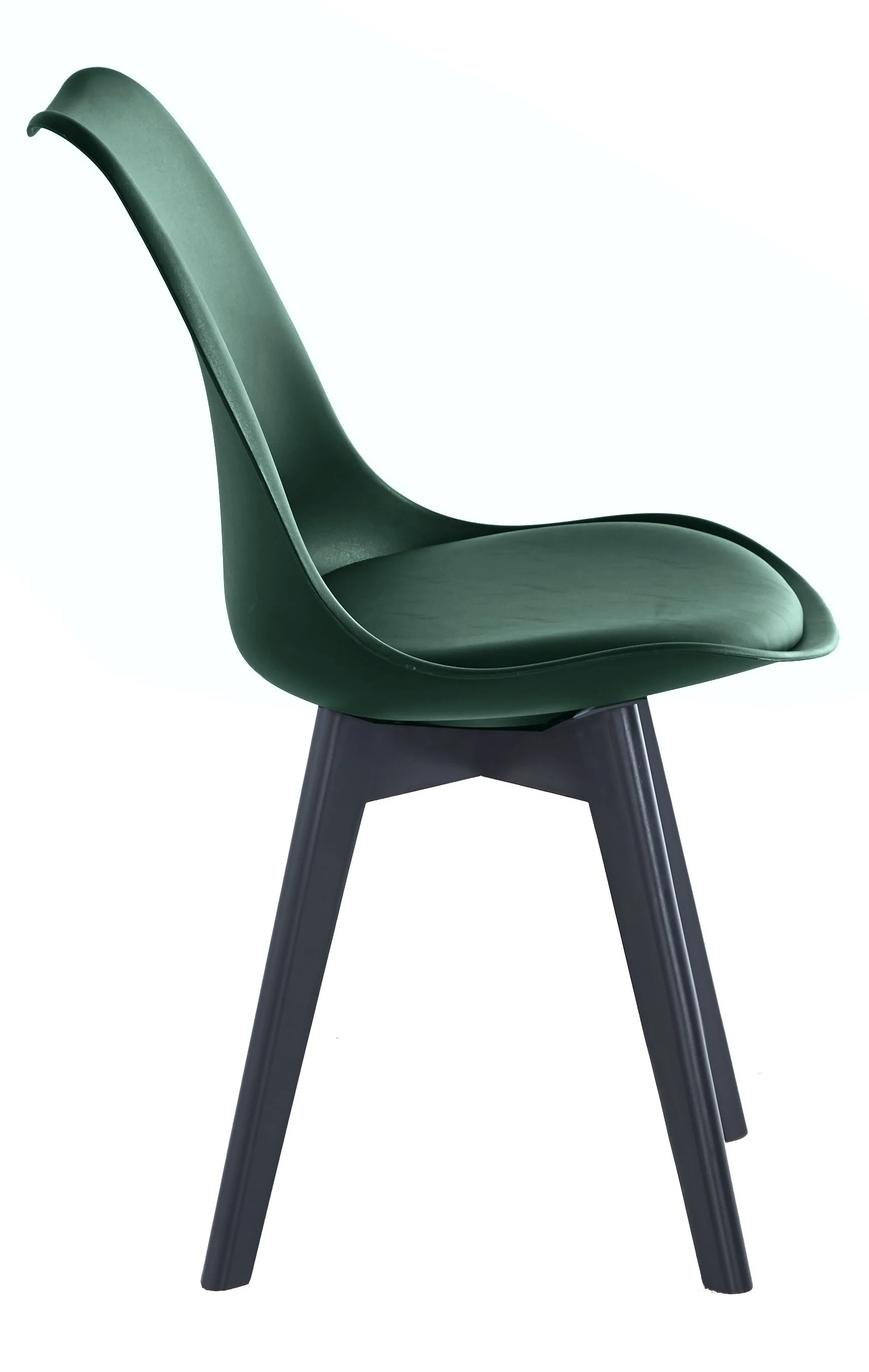 ESBJERG - Lot de 4 chaises scandinaves en bois et polypropylène vert - Image 4