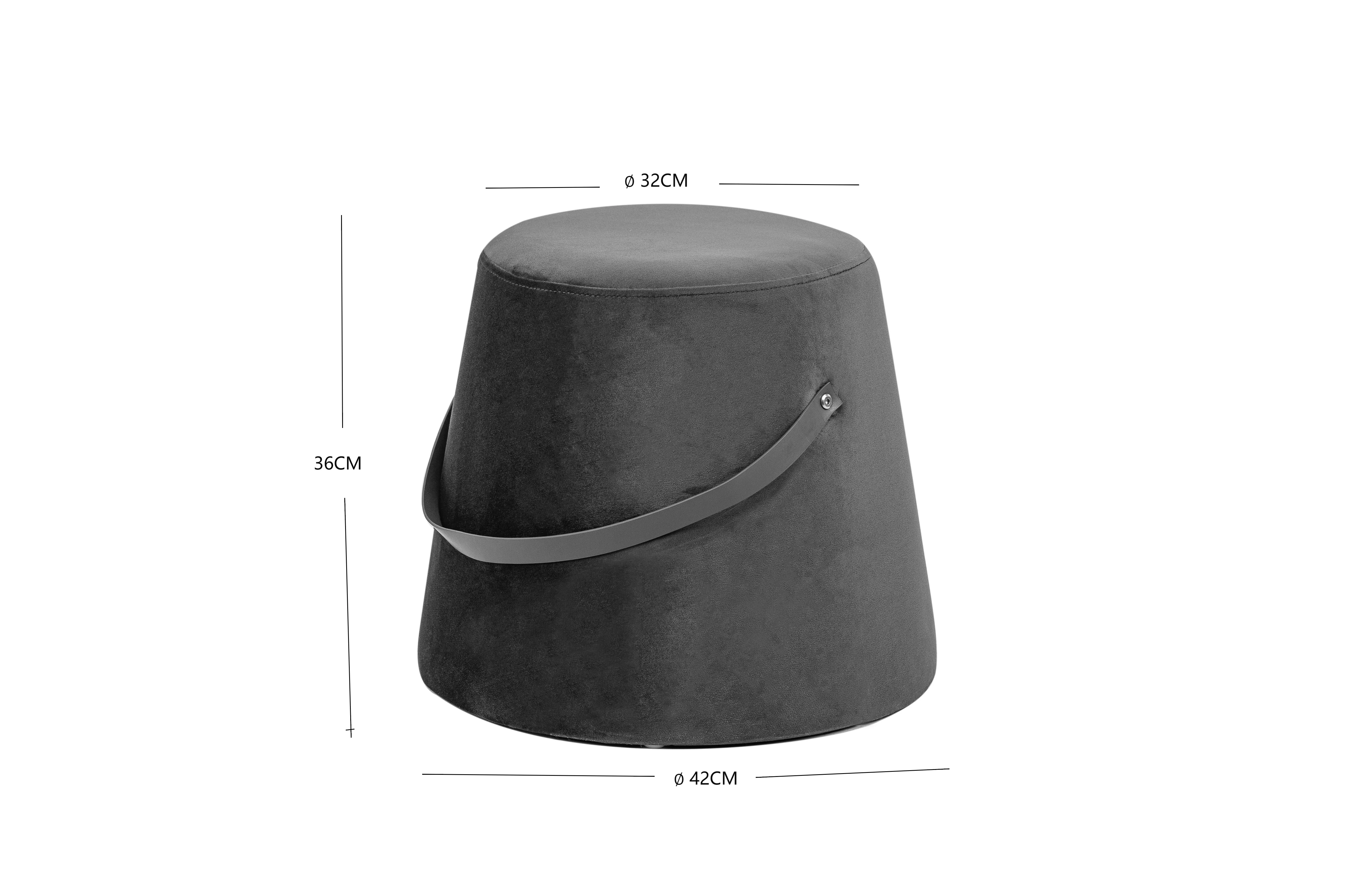 FUJI - Pouf en velours vert avec corde - Image 4