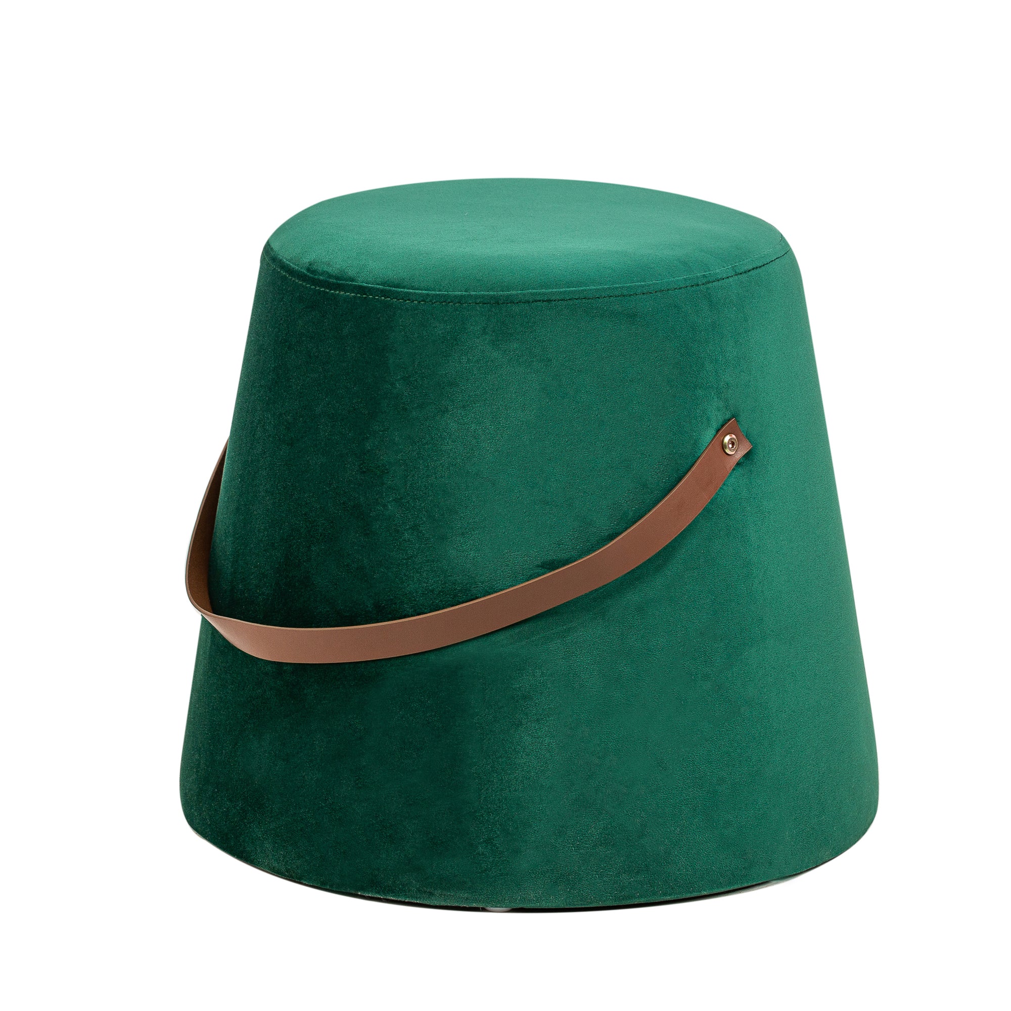 FUJI - Pouf en velours vert avec corde - Image 6