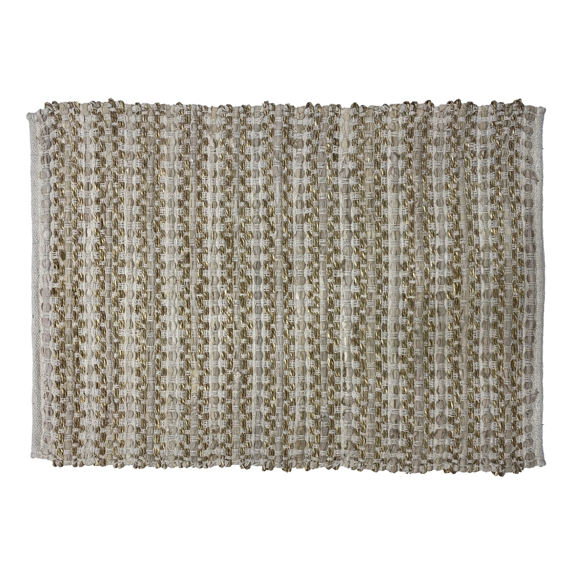 IMATRA - Tapis rectangulaire en coton avec motifs marrons 90 x 60 cm - Image 4