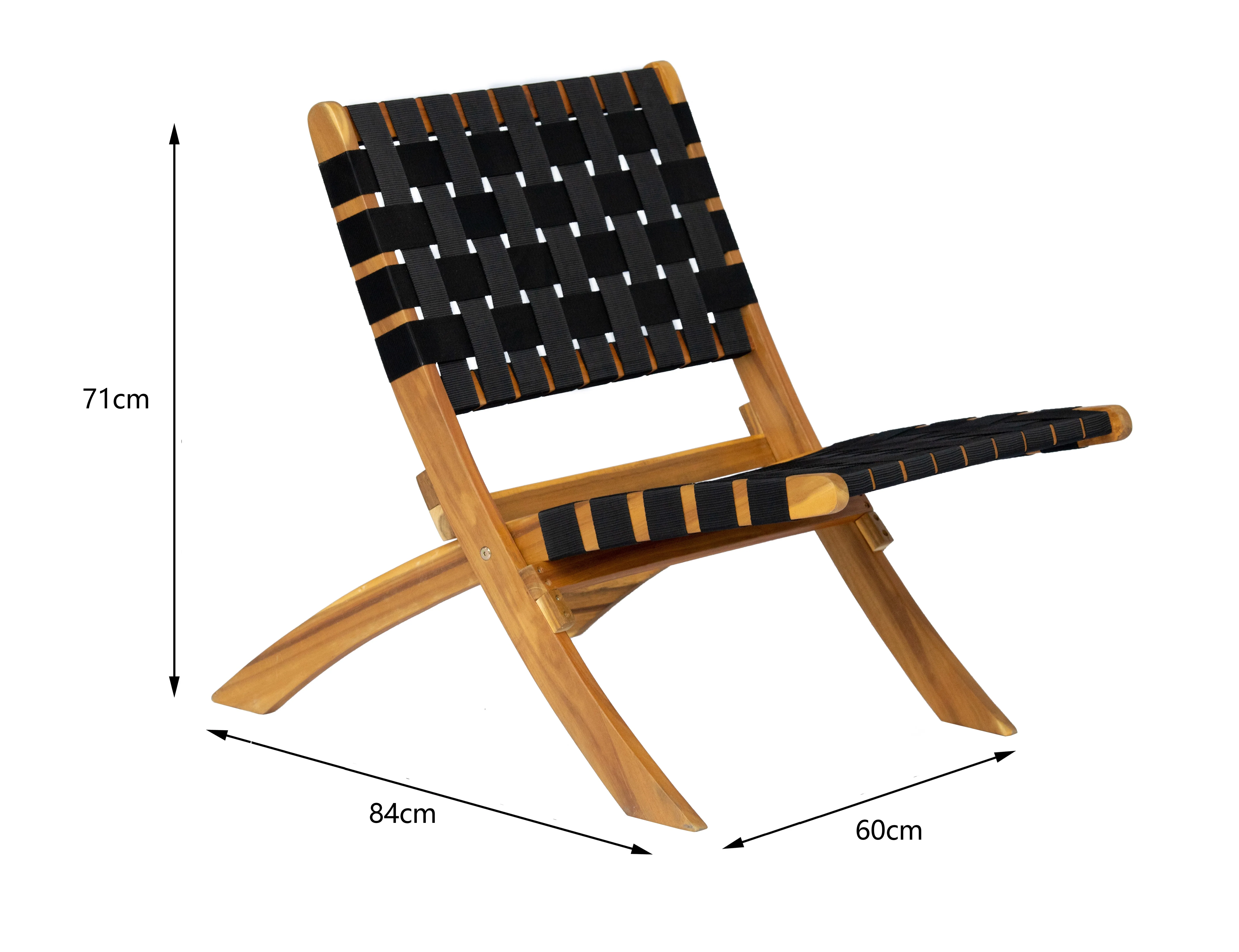 JANEIRO - Fauteuil en acacia massif et nylon - Image 5