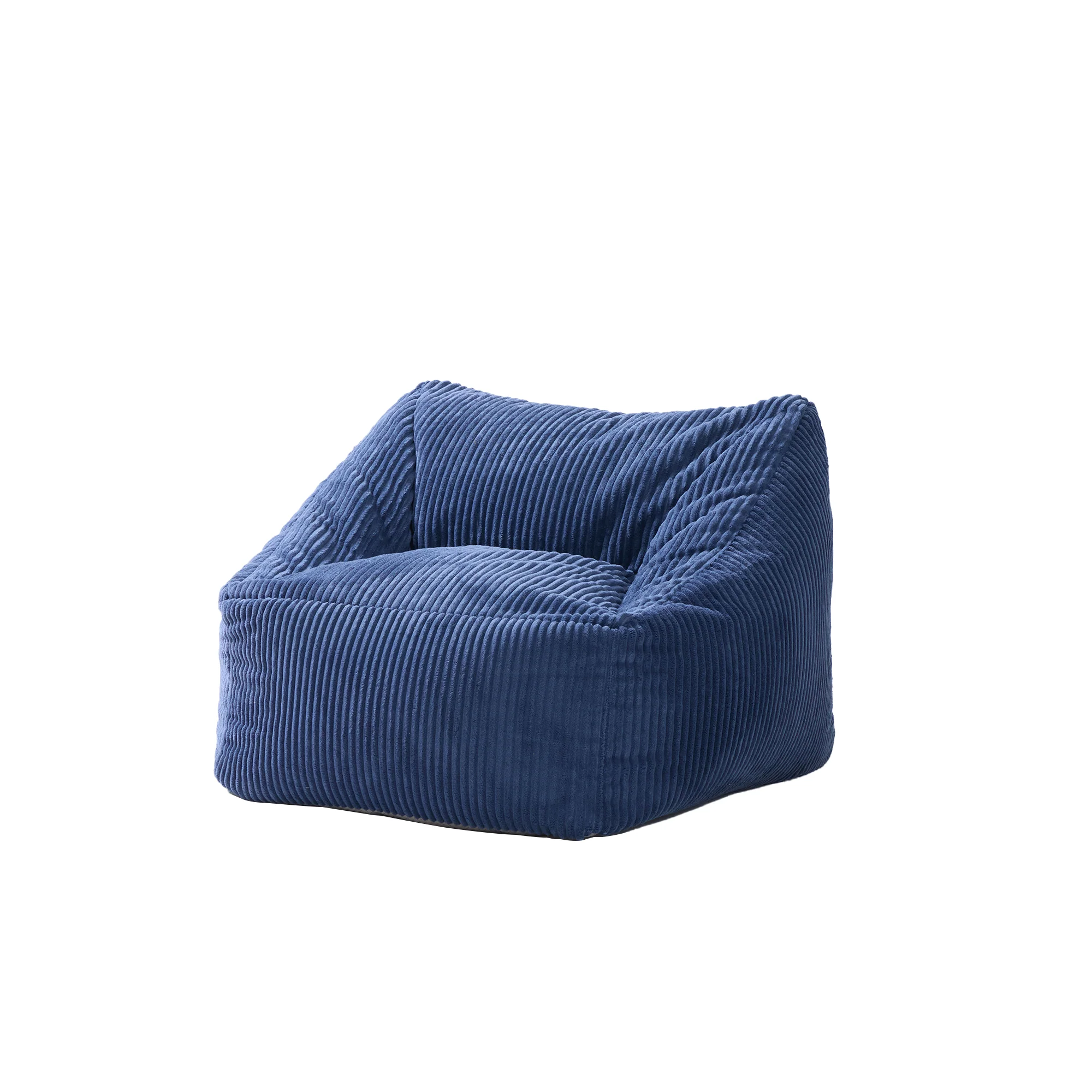 JON - Pouf en velours côtelé bleu - Image 9