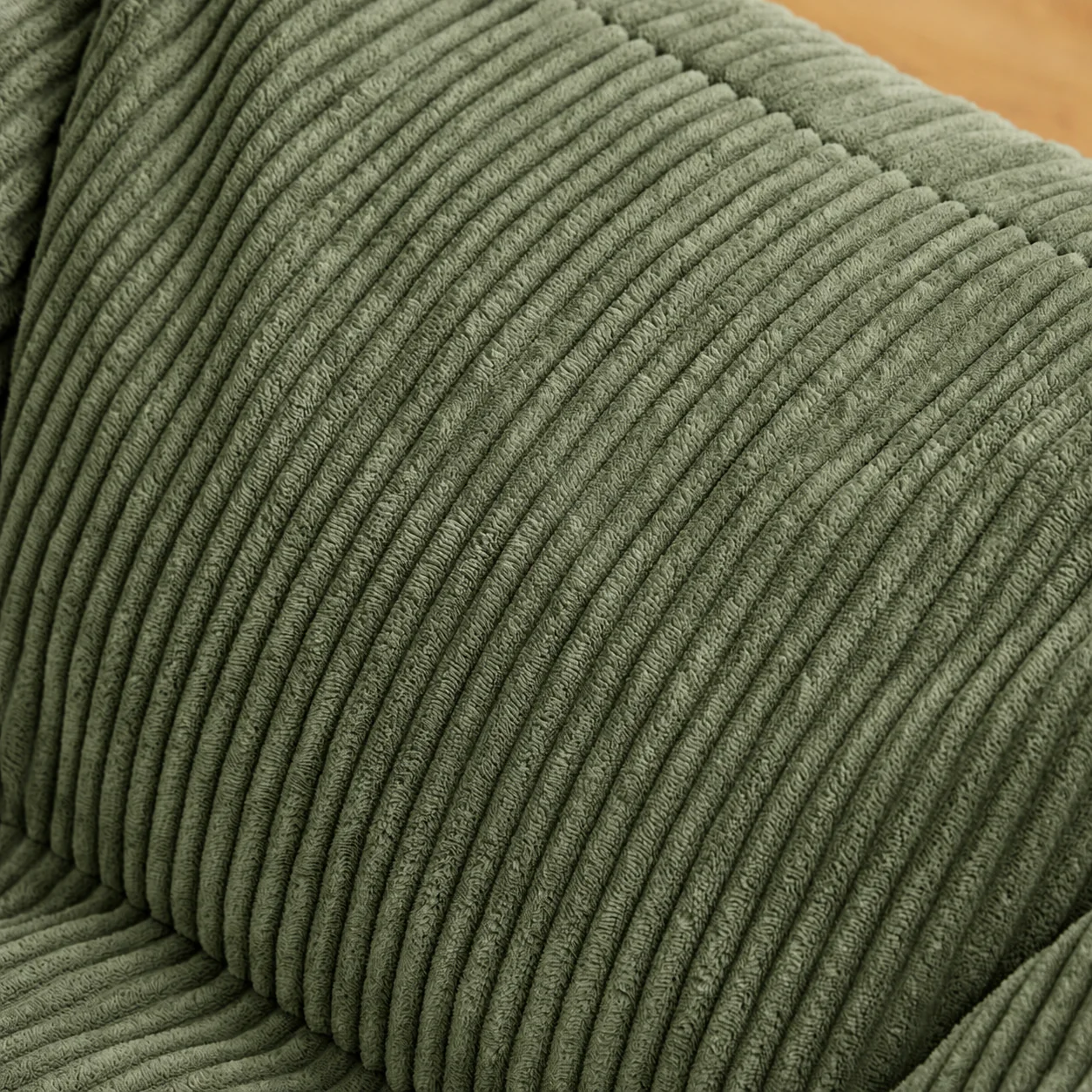 JON - Pouf en velours côtelé vert - Image 6