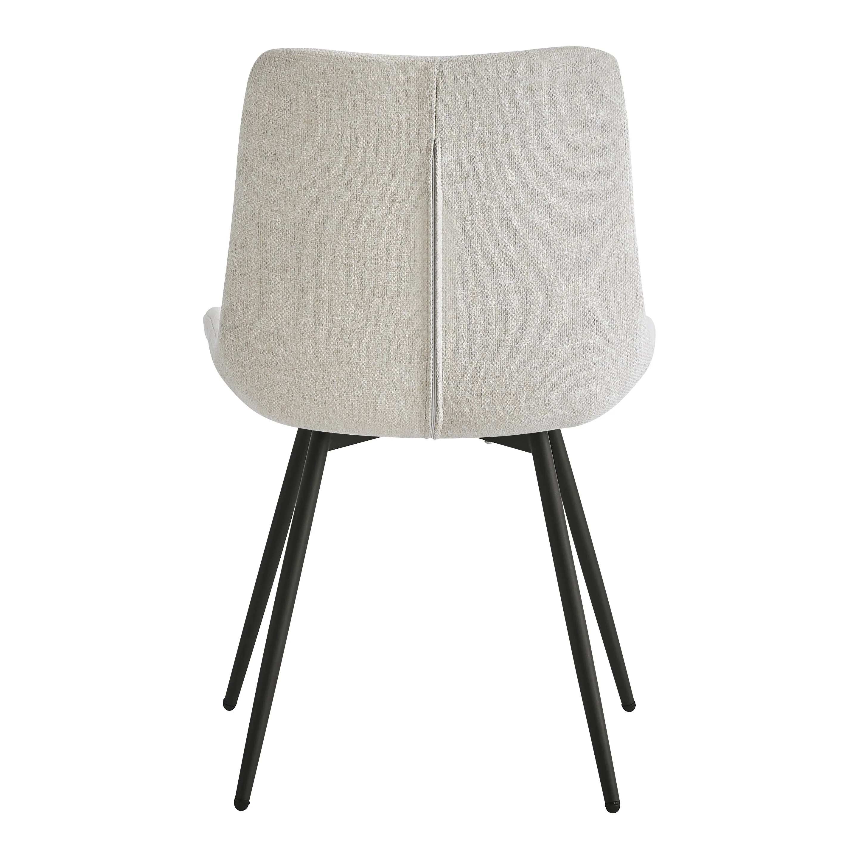 KOGE - Lot de 2 chaises en métal et tissu beige - Image 6