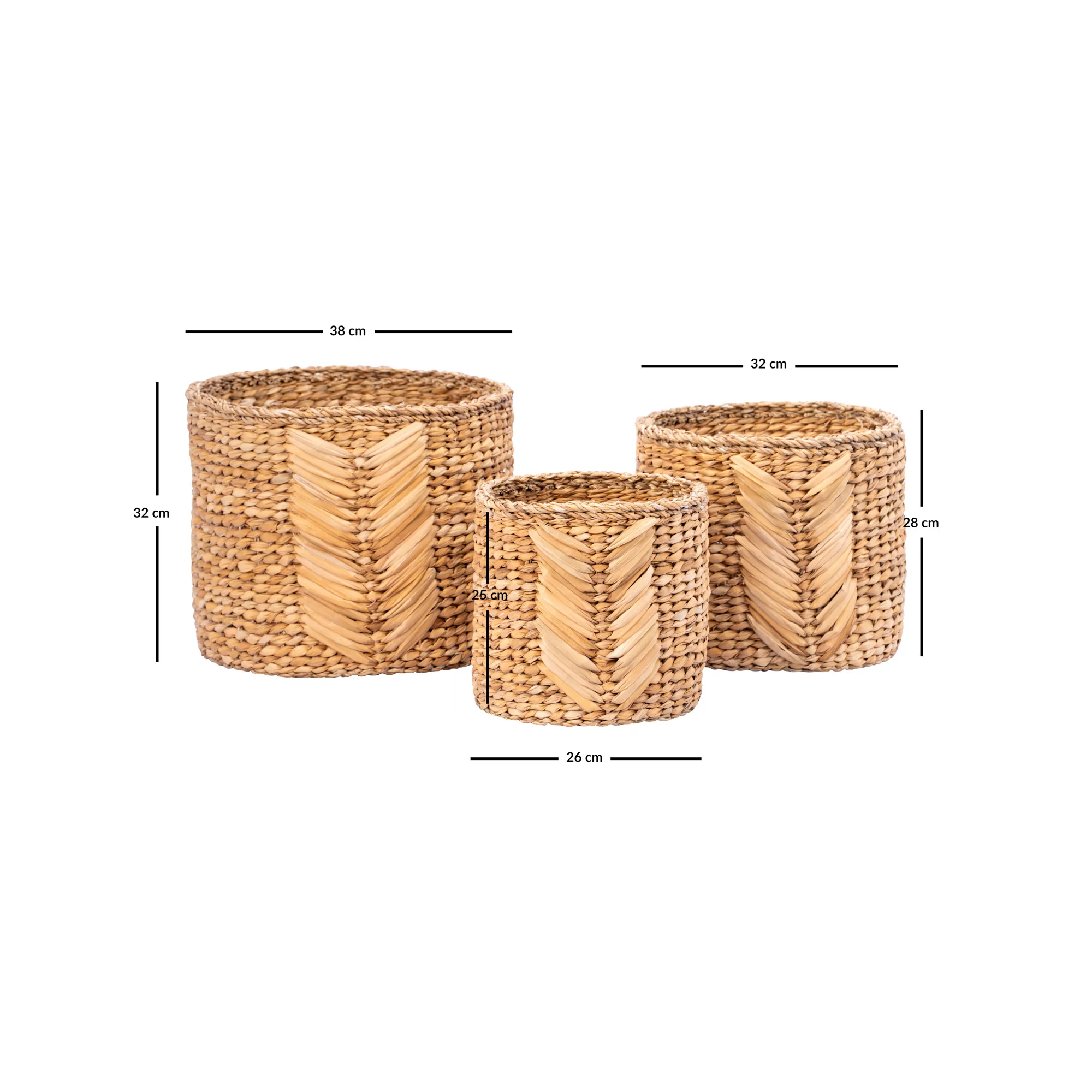 LEIF - Set de 3 paniers de rangement en jute naturelle - Image 4
