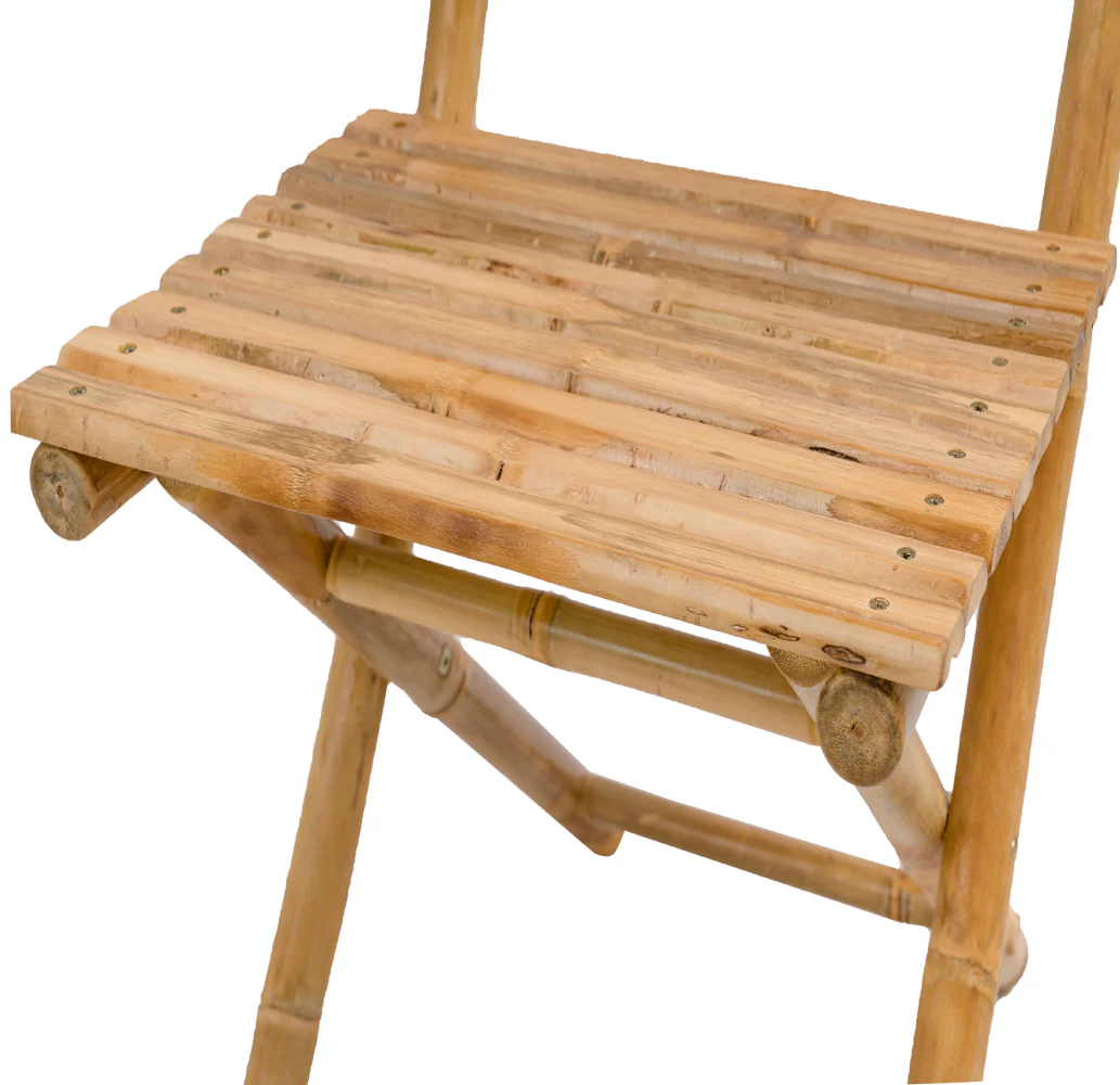 MEDAN - Lot de 2 chaises de jardin en bambou massif - Image 5