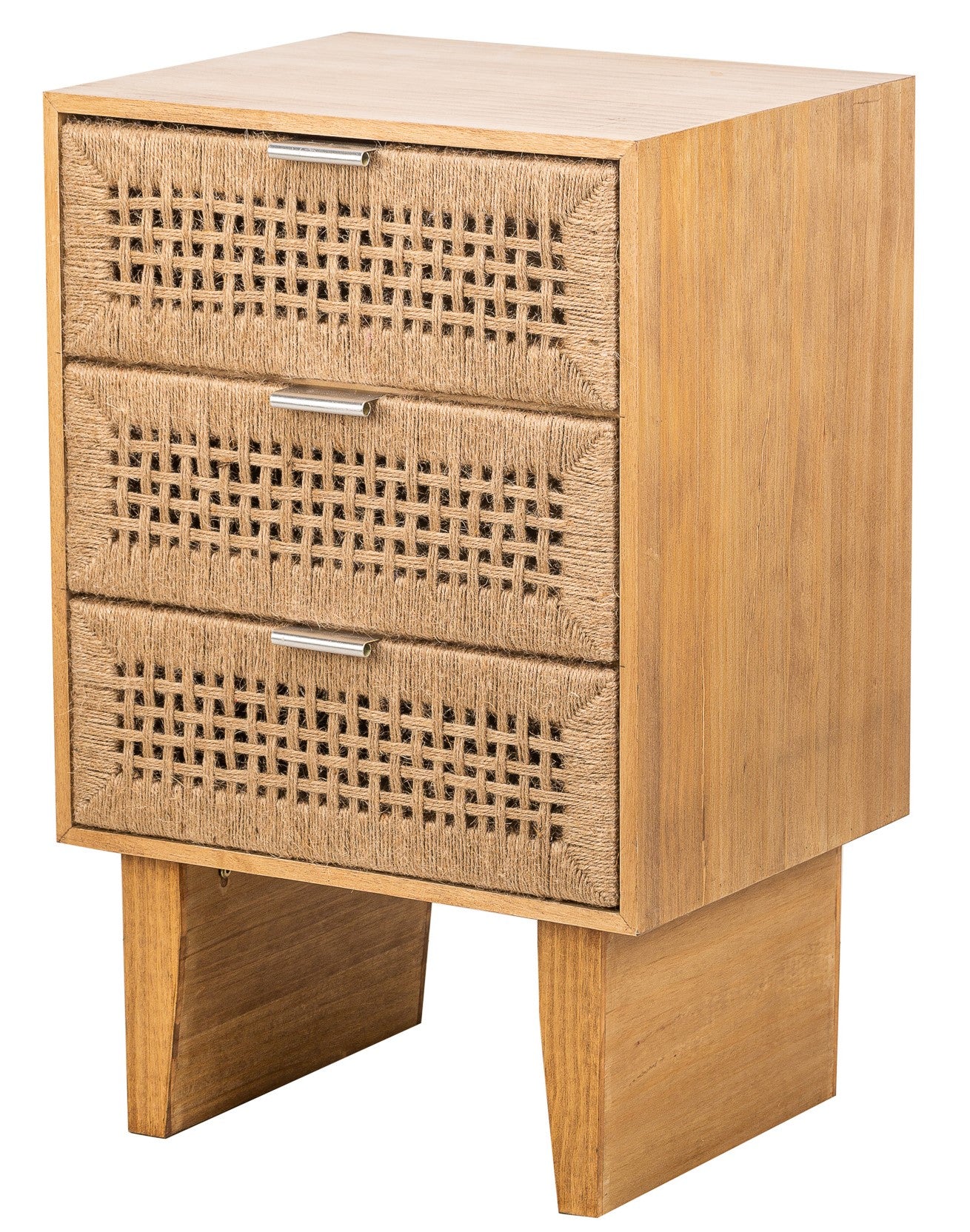 MERIDA - Chiffonnier 3 tiroirs en bois et corde naturelle - Image 7