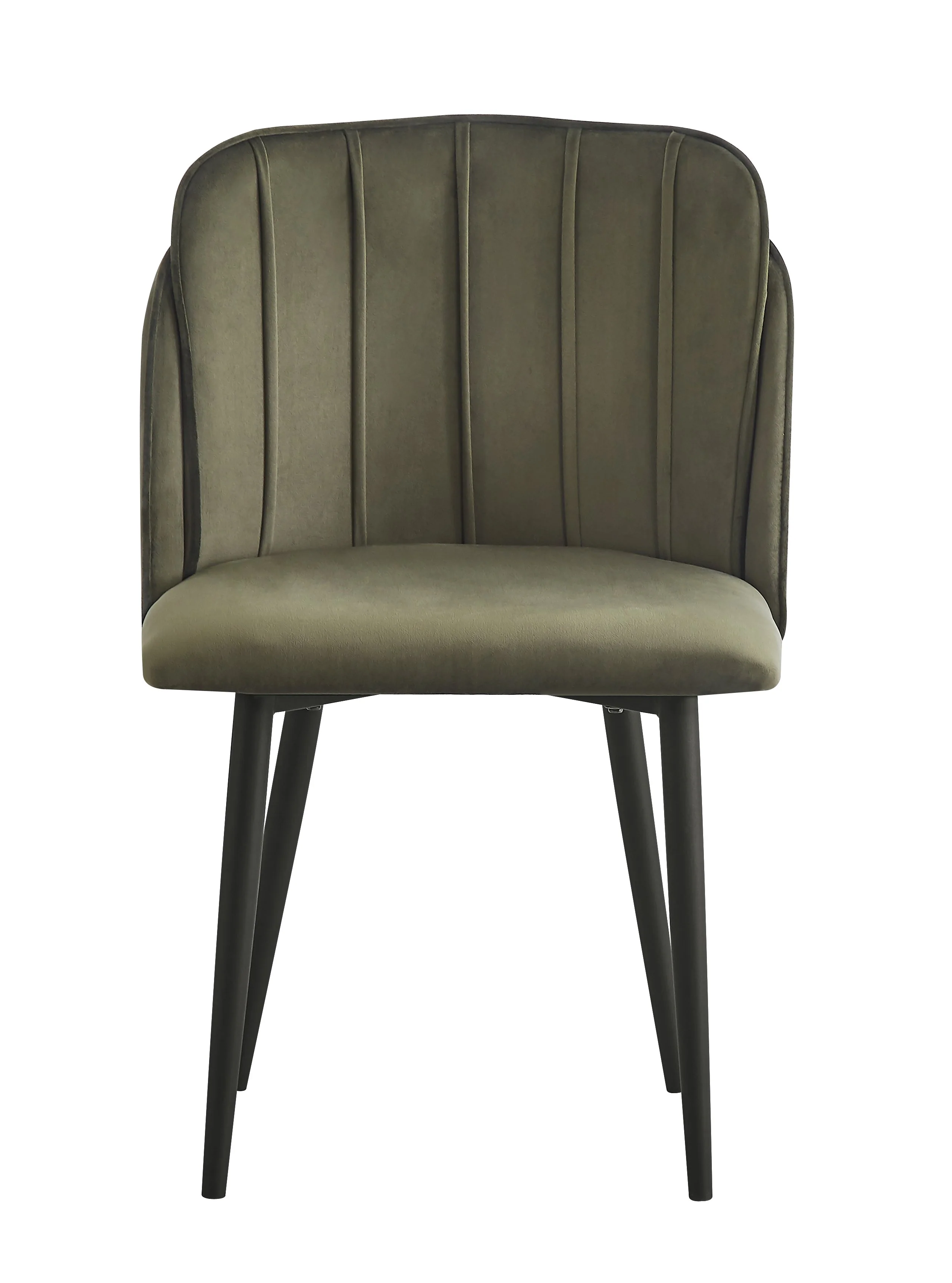 NORA - Lot de 2 chaises en métal et tissu vert kaki - Image 2
