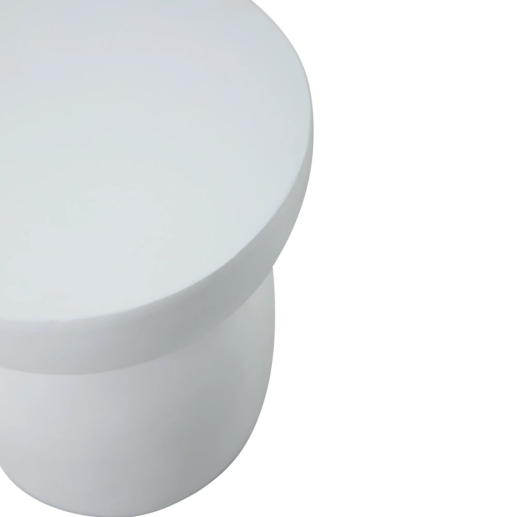 NORDFYN - Table d'appoint bout de canapé intérieur extérieur en magnesite blanc - Image 8