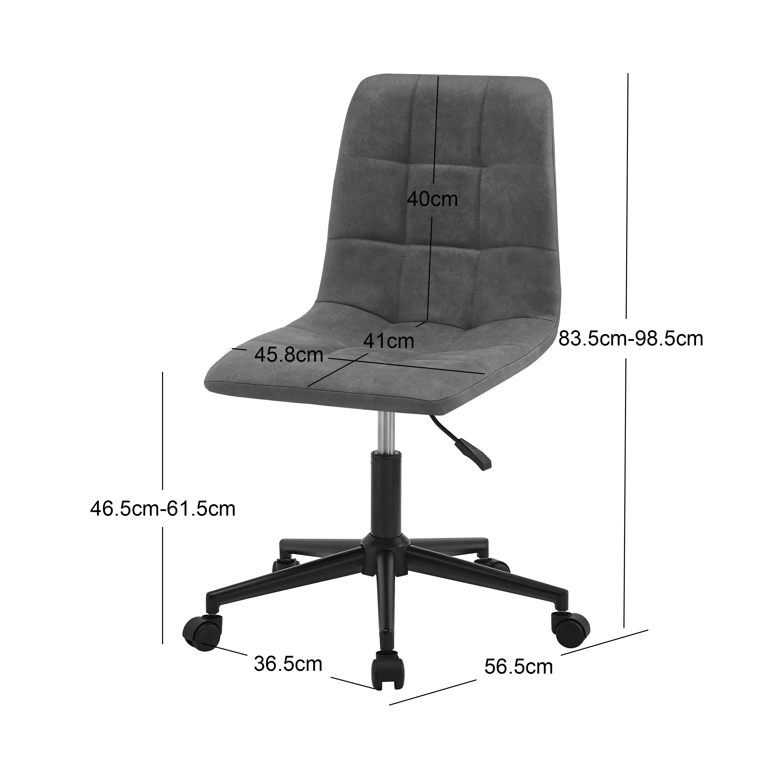 BJORN - Chaise de bureau capitonnée réglable en tissu beige - Image 5