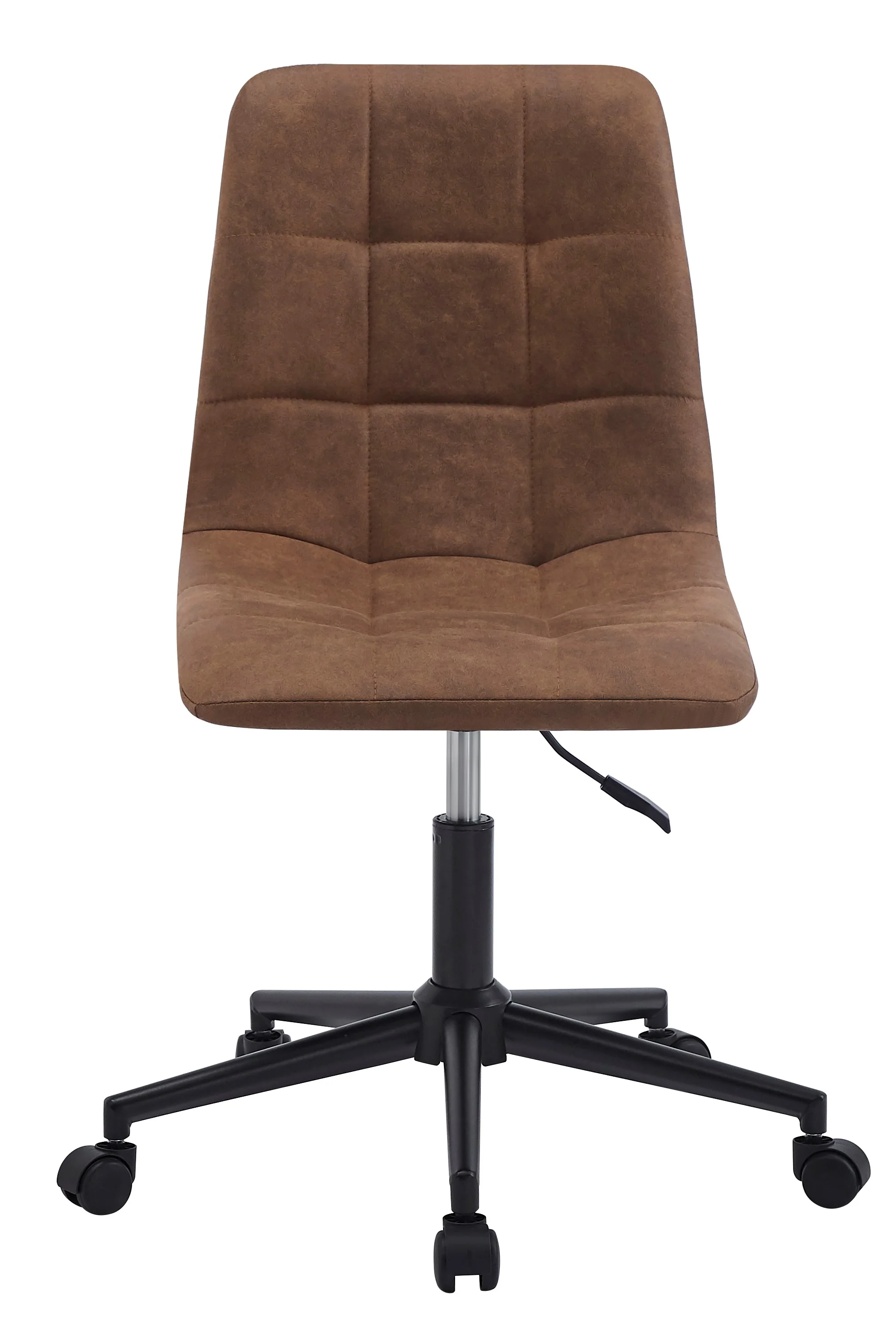 BJORN - Chaise de bureau capitonnée réglable en suèdine marron - Image 7