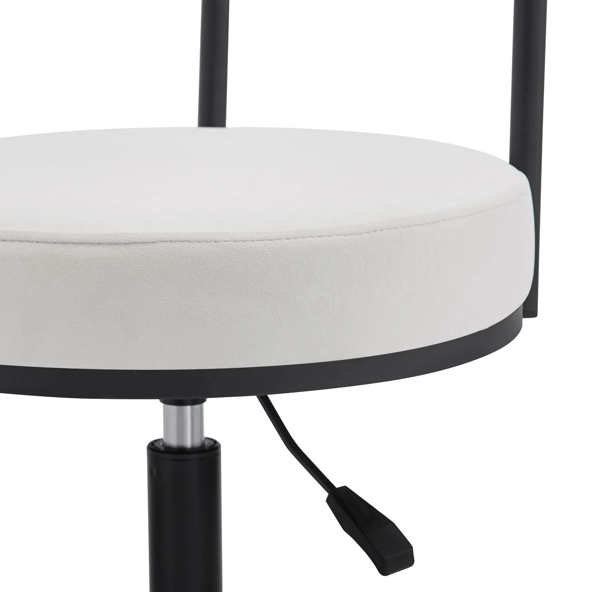 LARS - Chaise de bureau réglable en velours beige - Image 7
