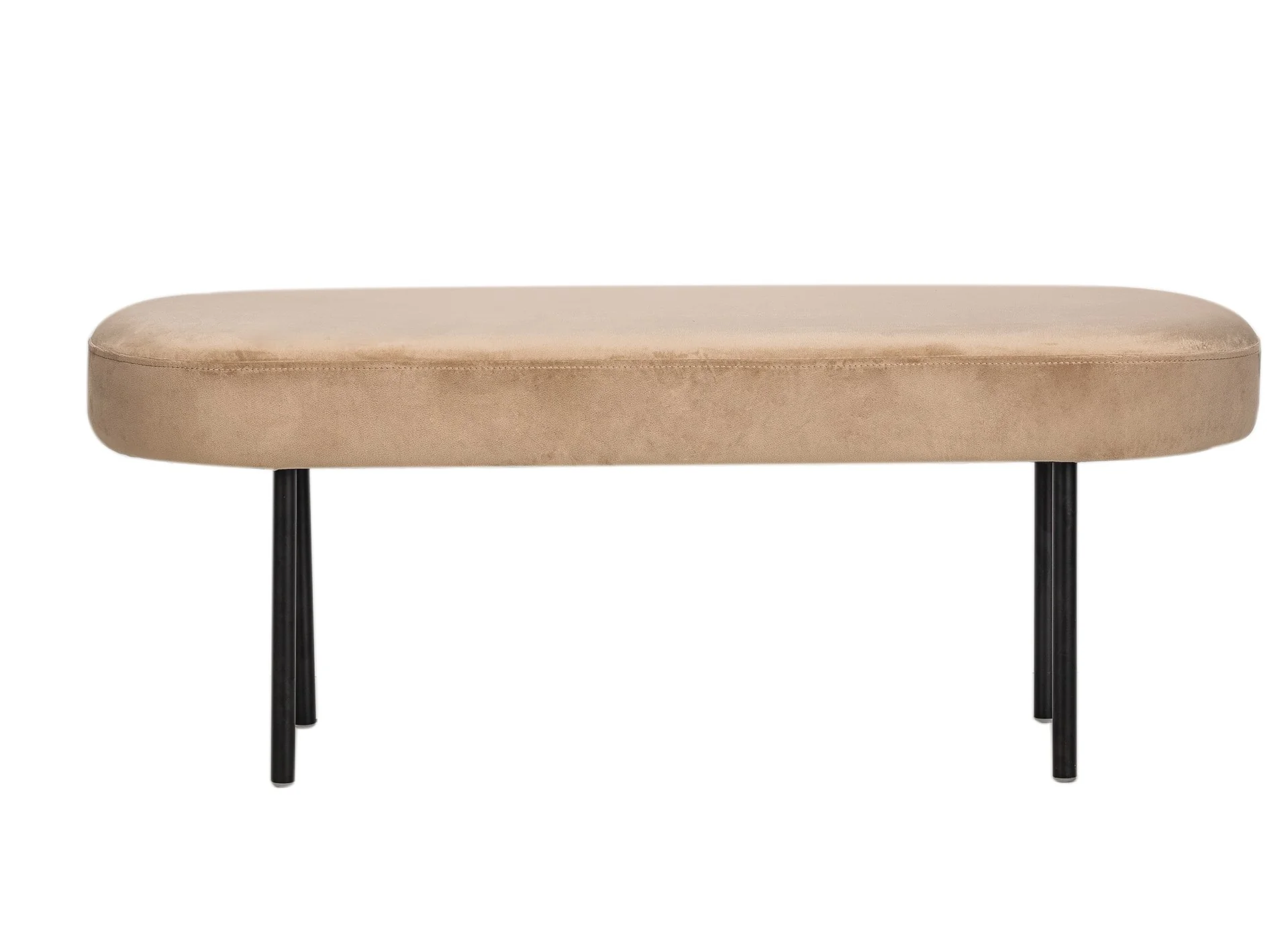 OSLO - Banc en métal et velours beige - Image 7
