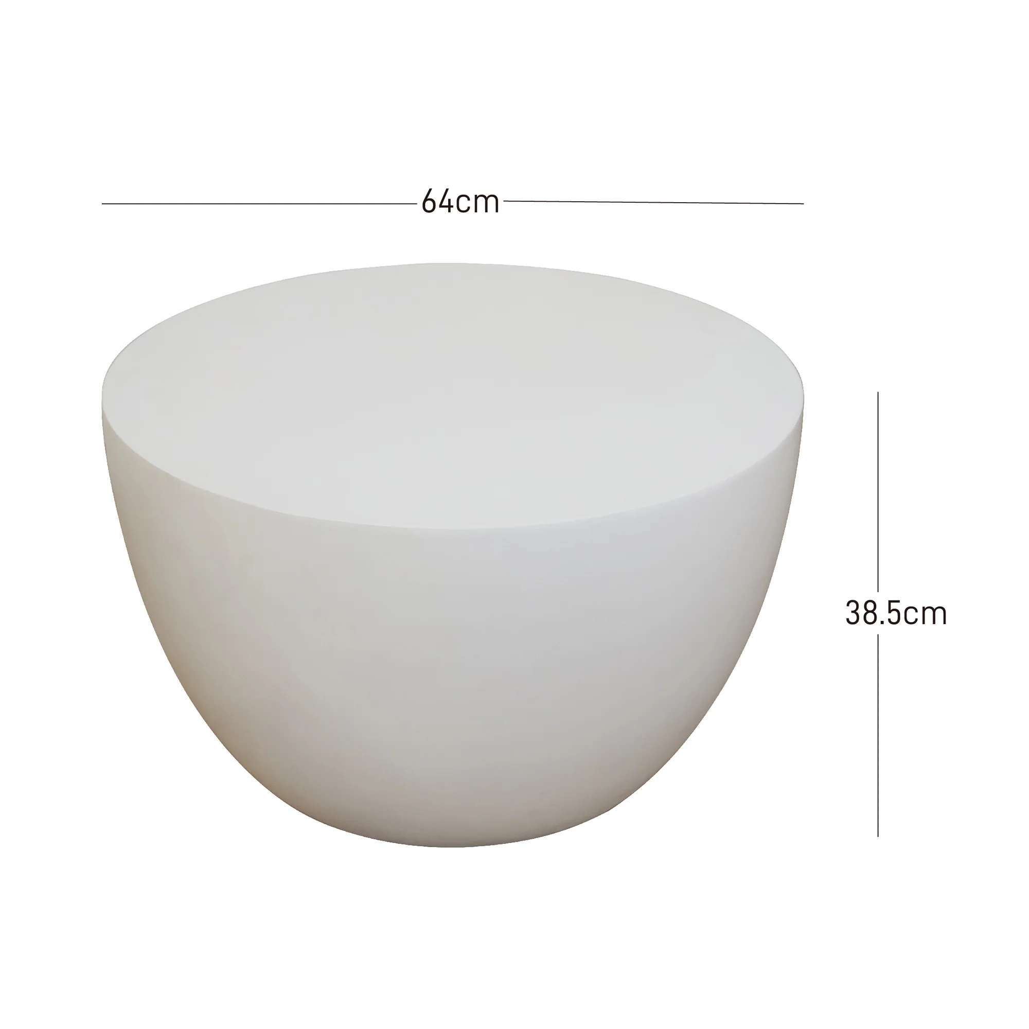 PARNU - Table basse indoor outdoor en magnésite blanc - Image 7