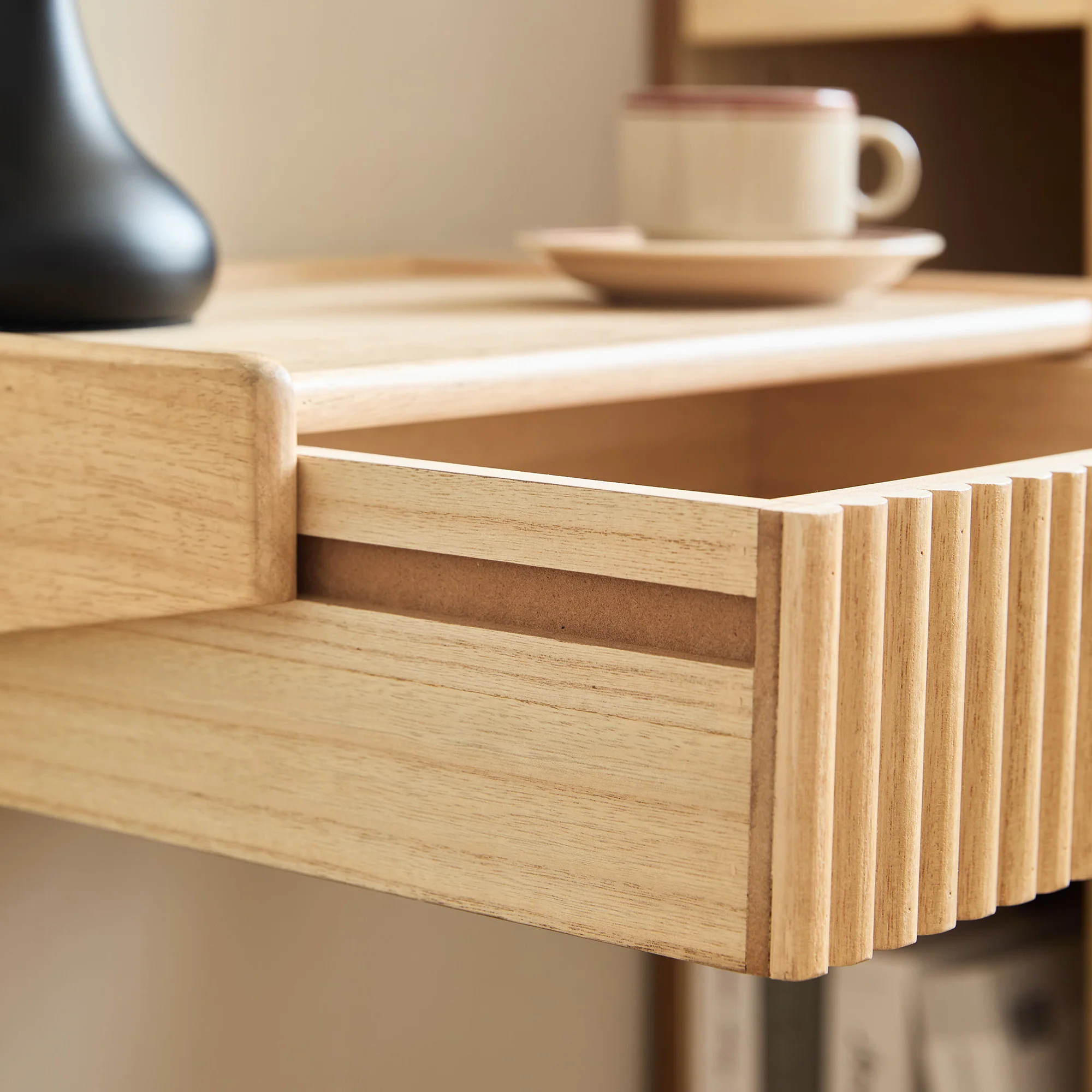 PITEA - Table de chevet murale en bois naturel - Image 3