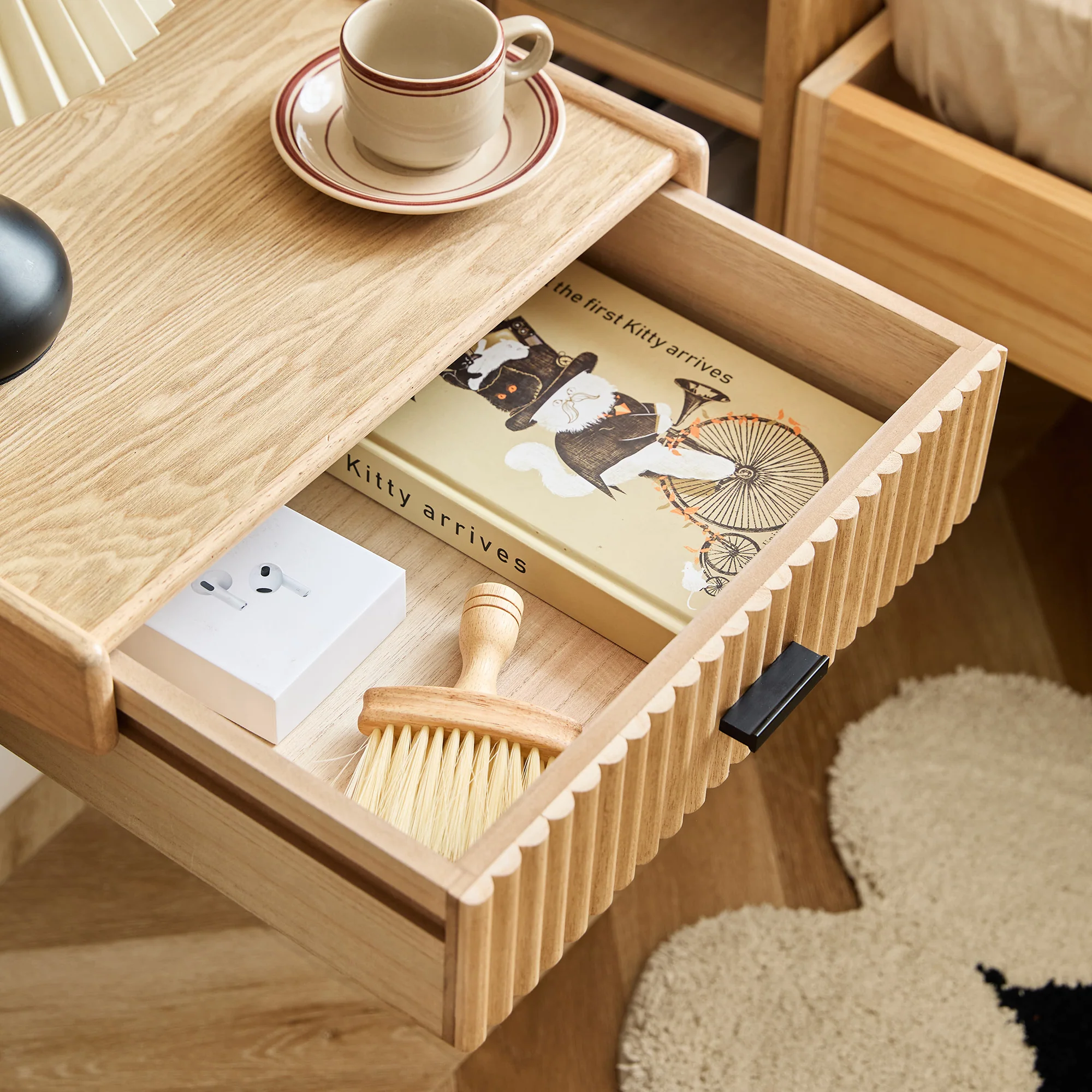 PITEA - Table de chevet murale en bois naturel - Image 6