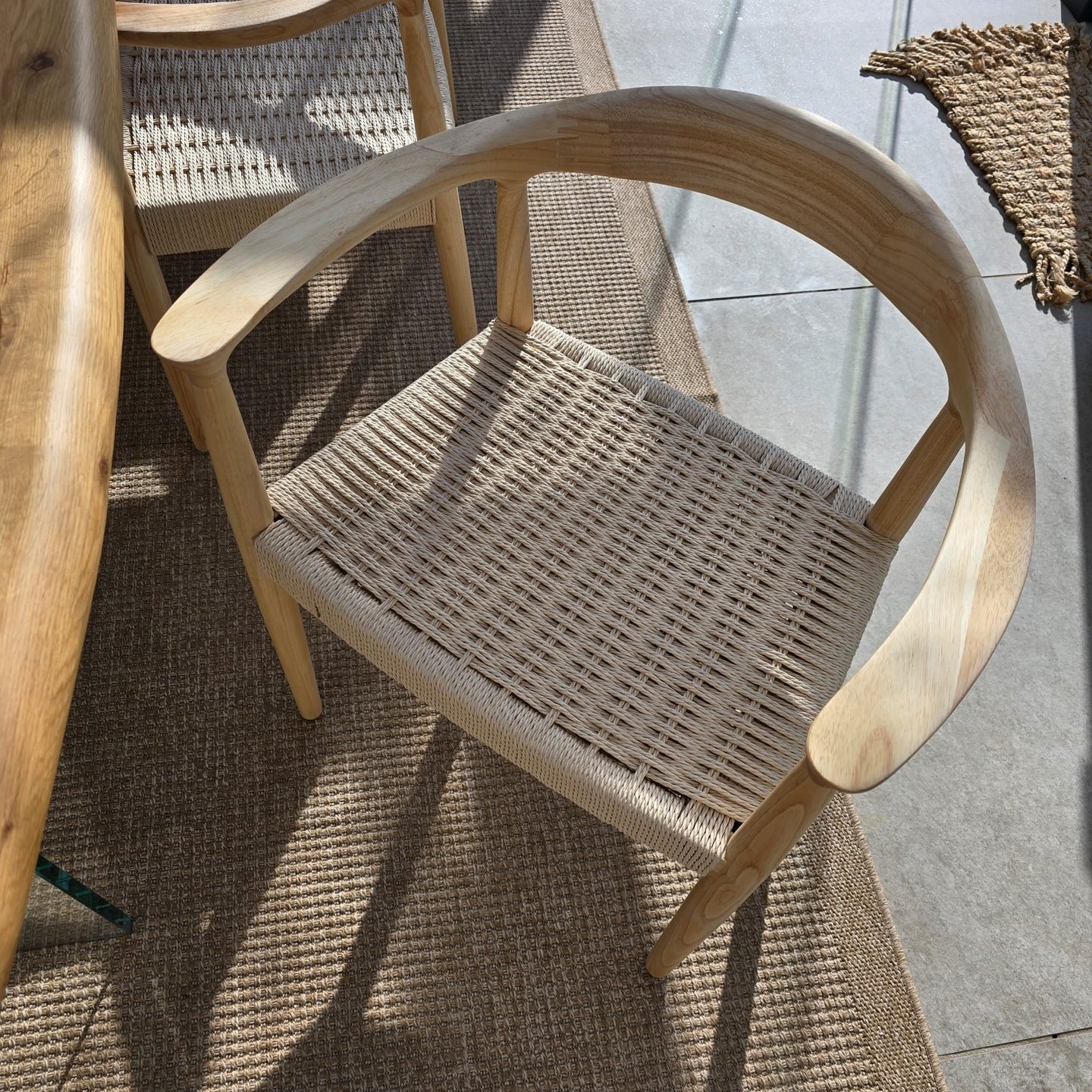 SALTA - Lot de 2 chaises en bois massif et corde - Image 5