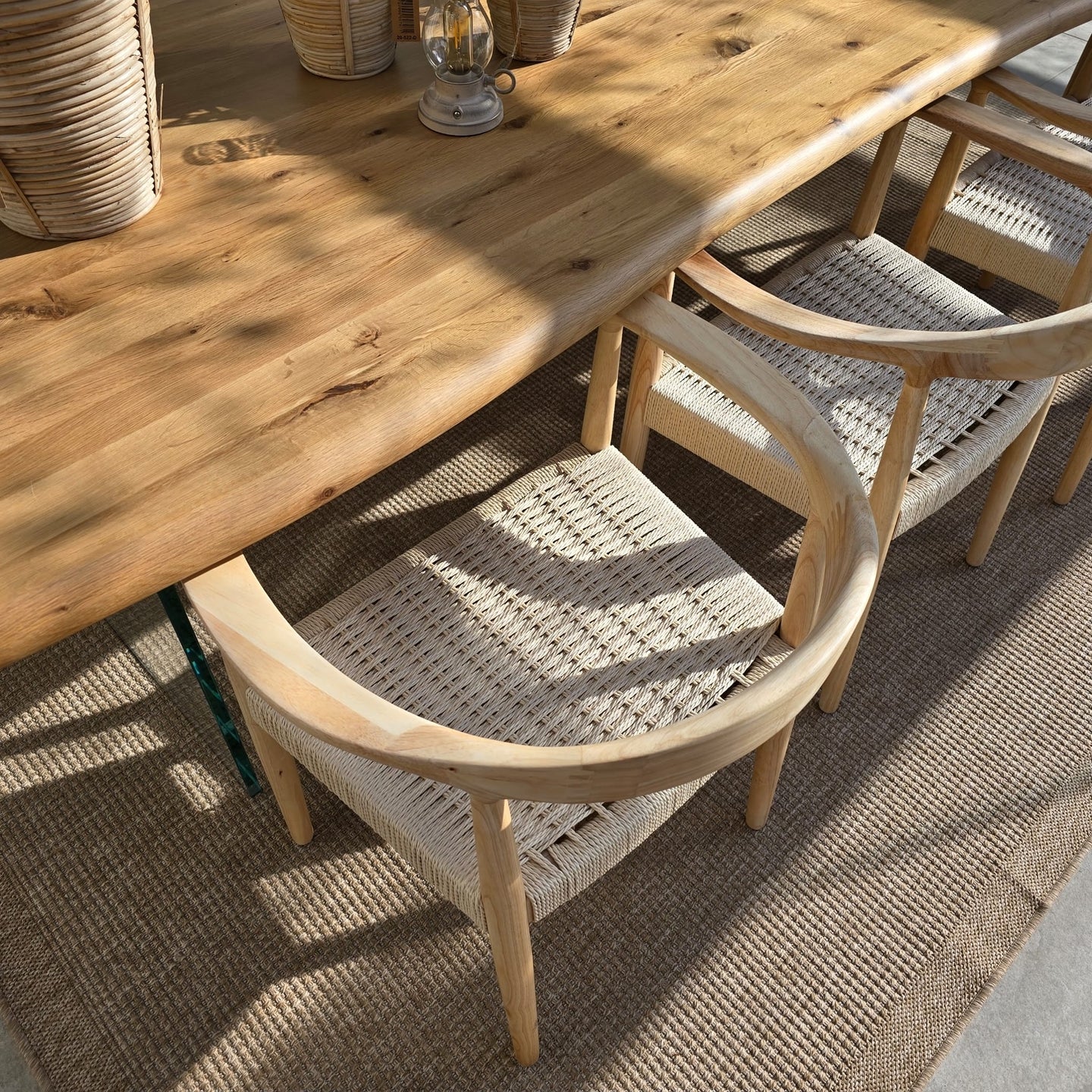 SALTA - Lot de 2 chaises en bois massif et corde - Image 2