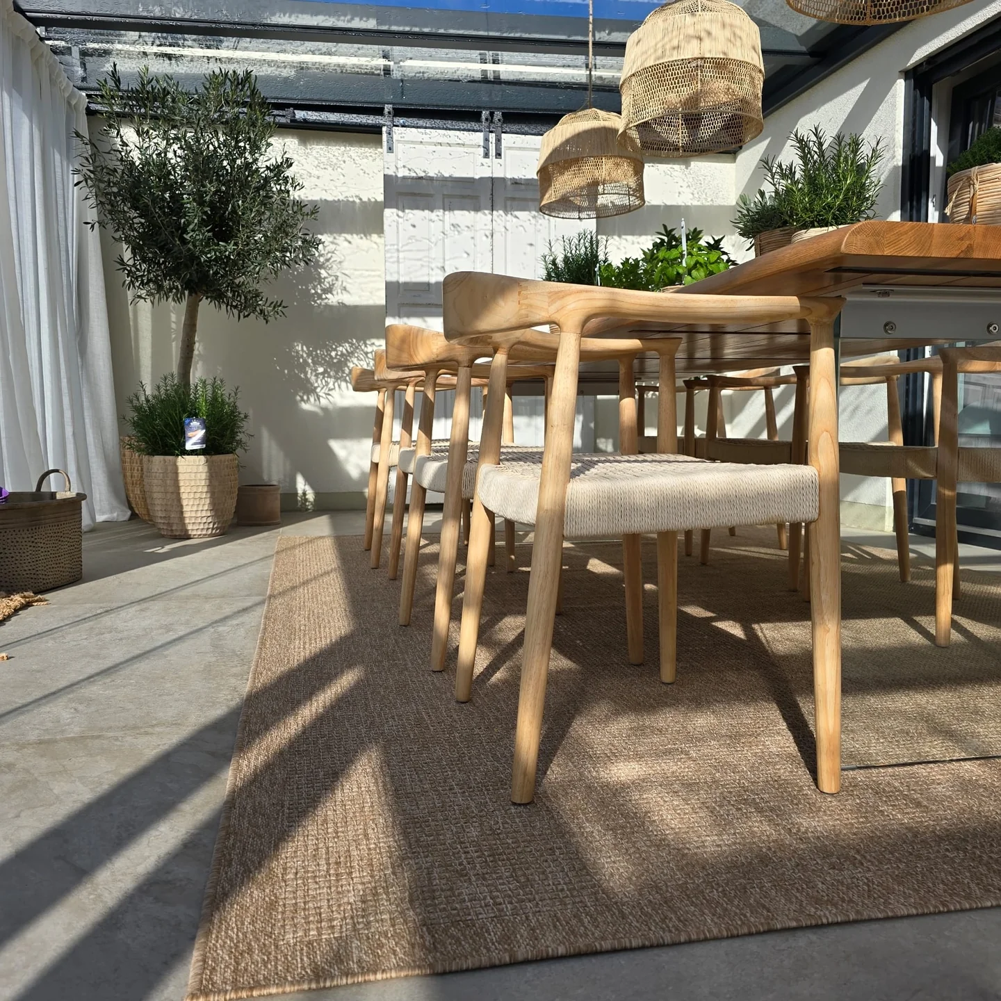 SALTA - Lot de 2 chaises en bois massif et corde - Image 4