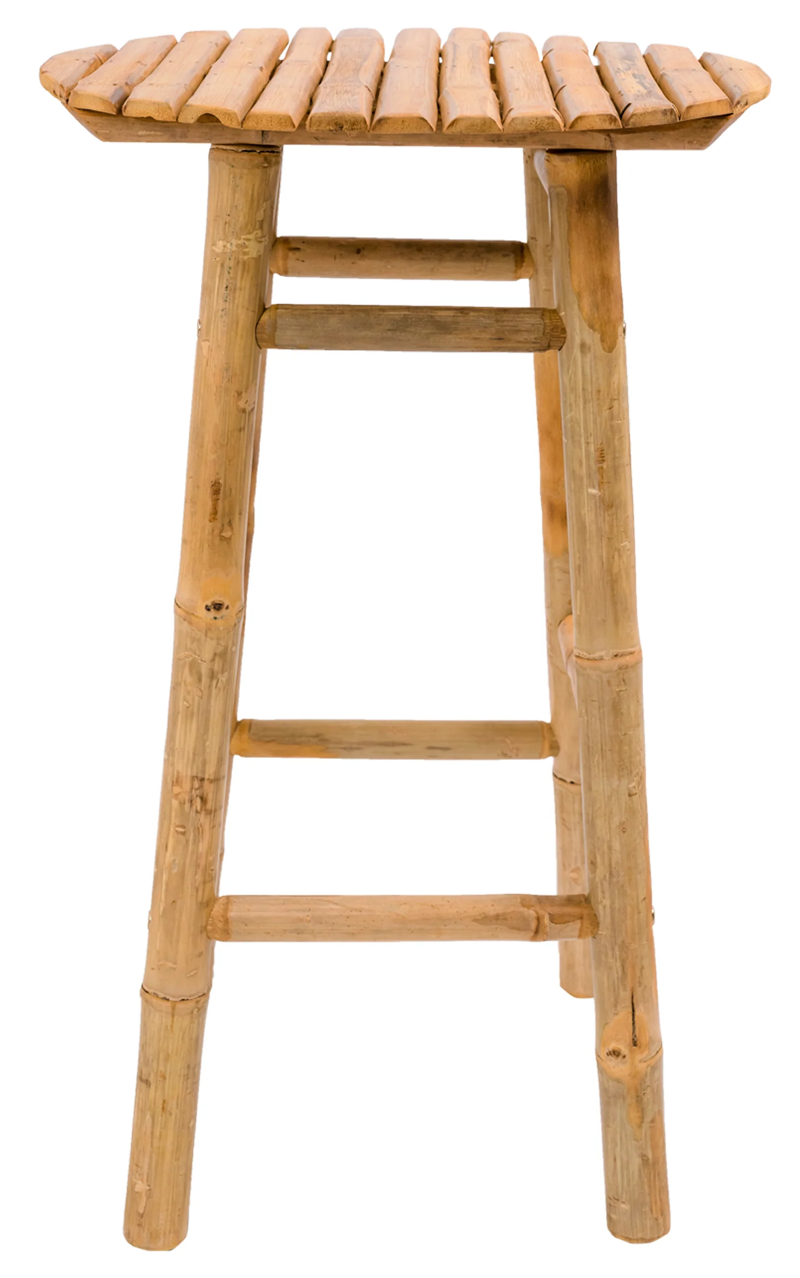 SAMARINA - Lot de 2 tabourets de bar en bois de bambou massif - Image 5