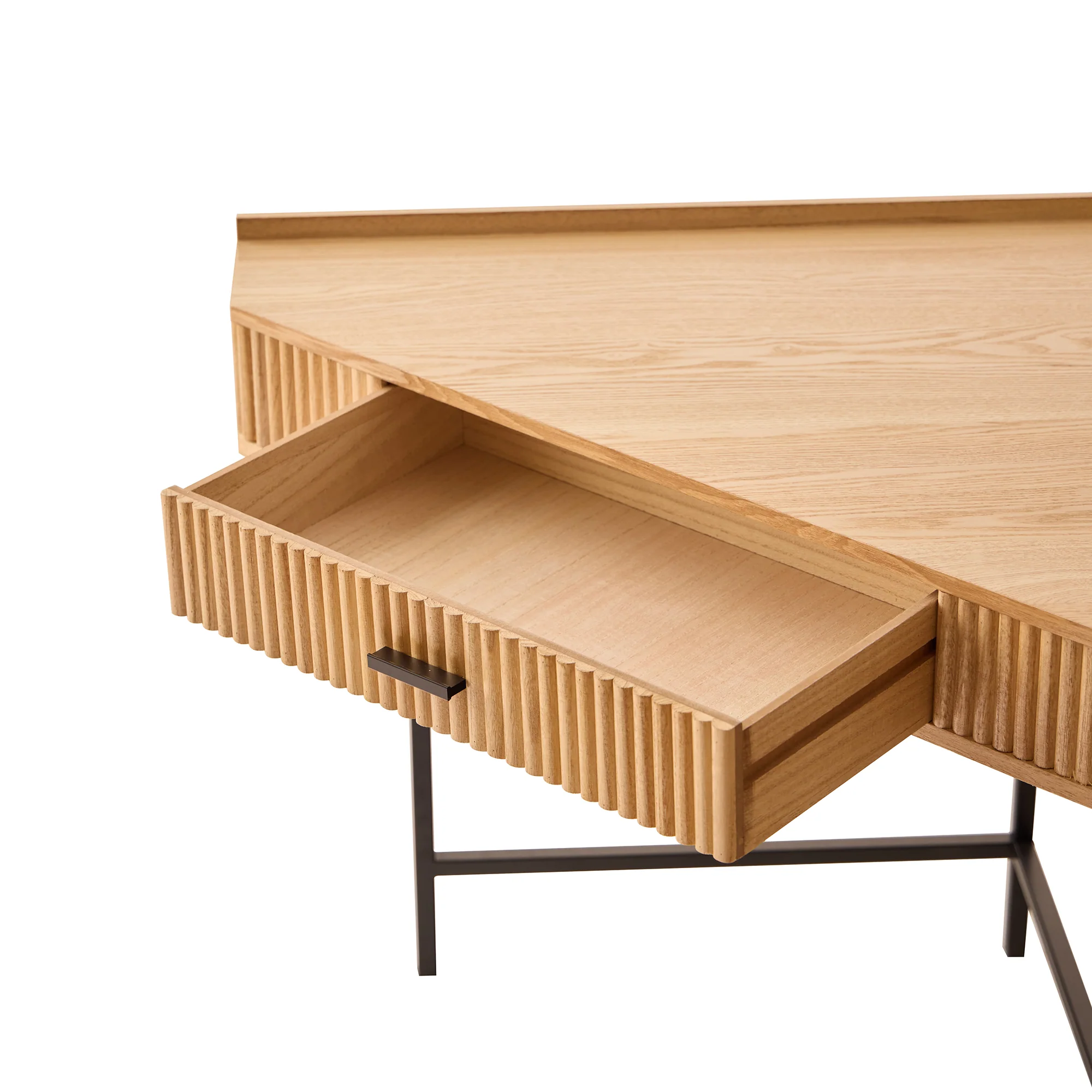 SETO - Bureau d'angle en bois et métal 1 tiroir - Image 6