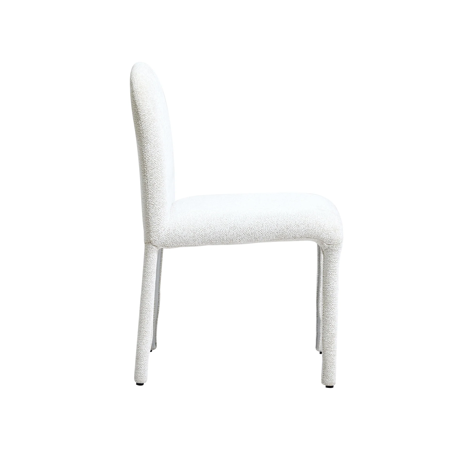 SMOLA - Lot de 2 chaises scandinaves en tissu beige - Image 7