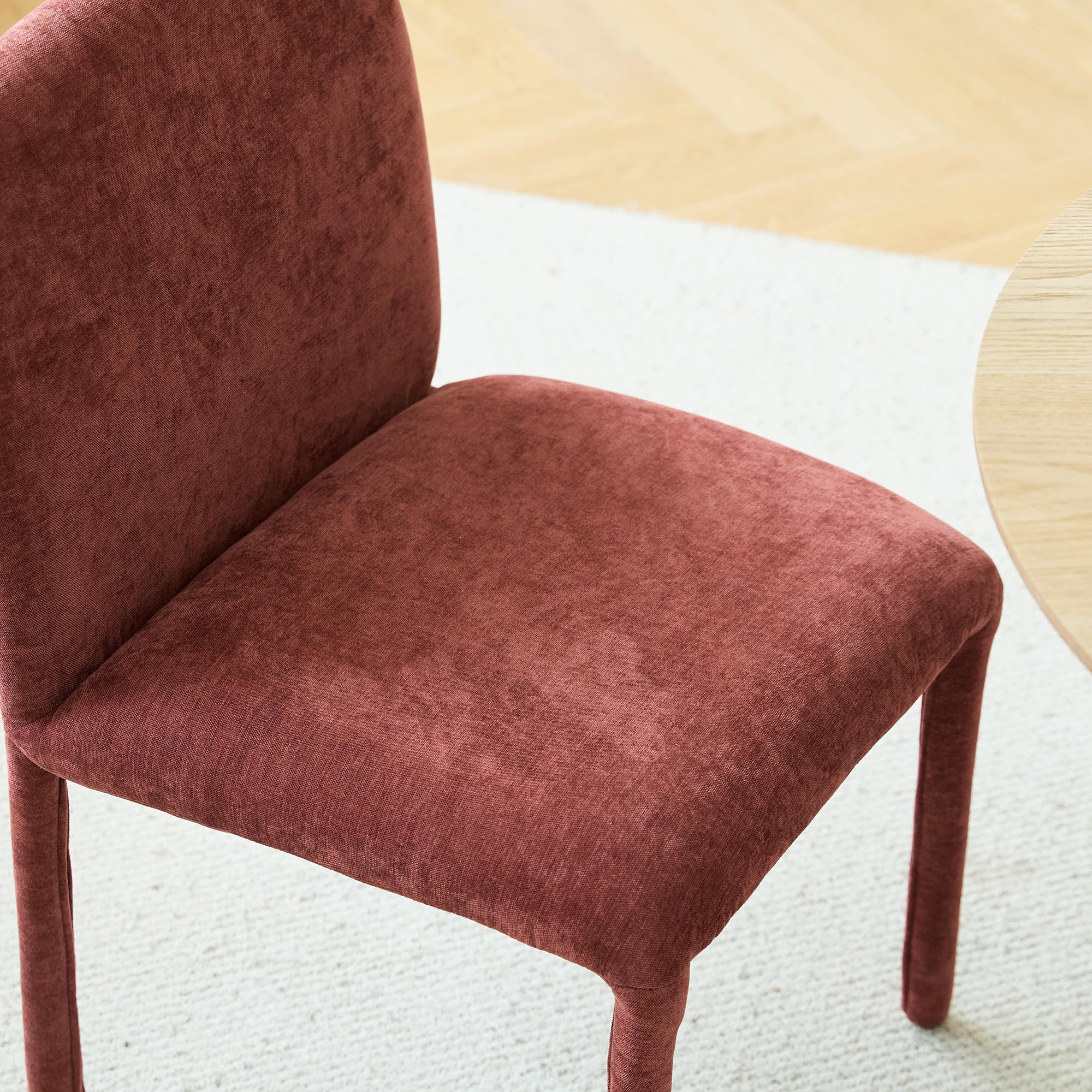 SMOLA - Lot de 2 chaises scandinaves en tissu terracotta - Image 3