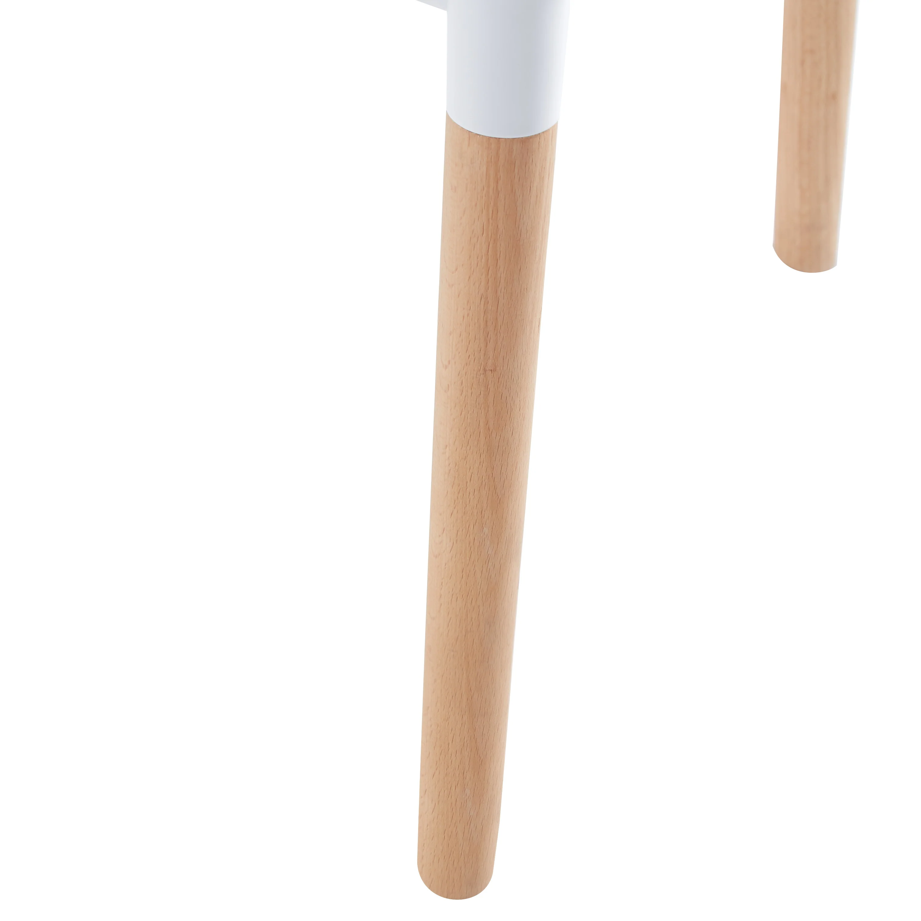 SORO - Lot de 4 chaises scandinaves en bois et polypropylène blanc - Image 6