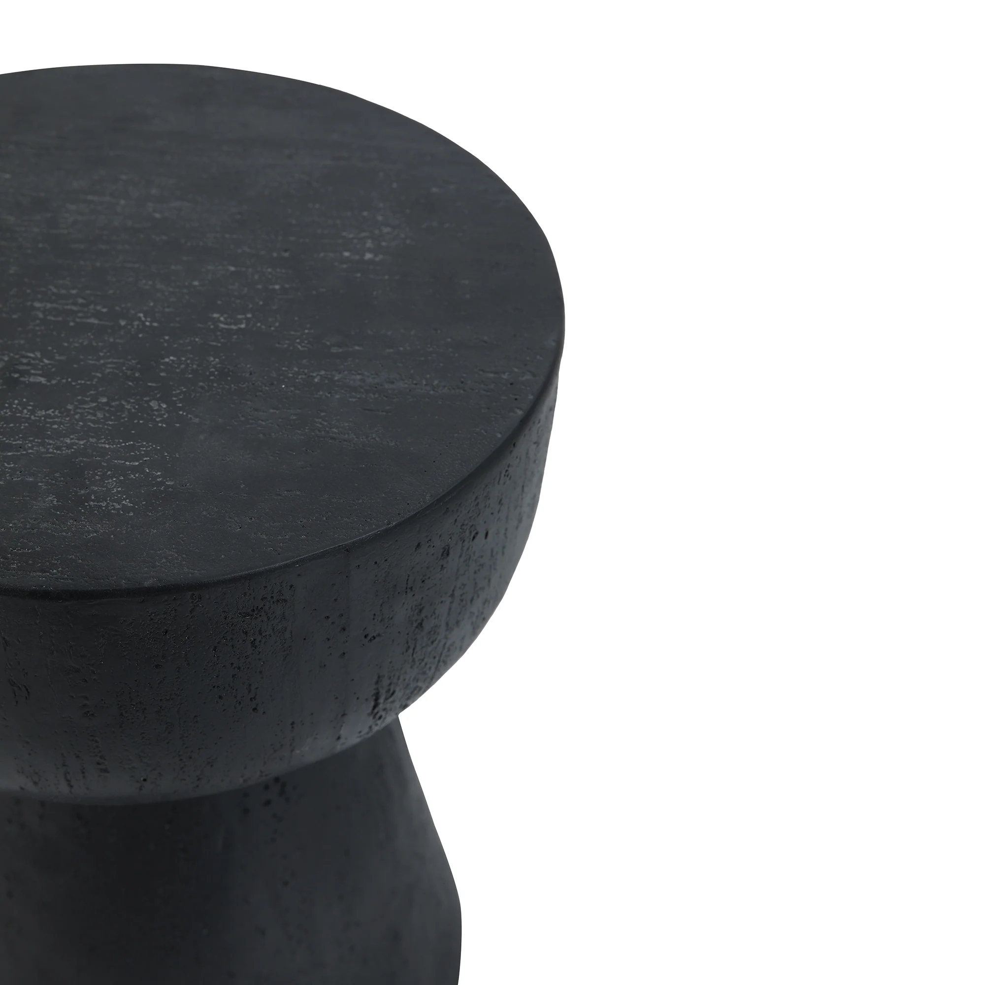 SORSELE - Table d'appoint bout de canapé intérieur extérieur en magnesite noir - Image 7