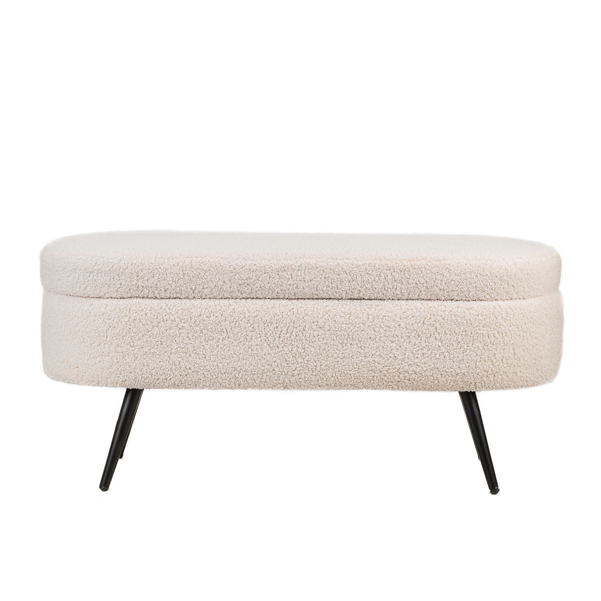 STOCKHOLM - Banc en métal et bouclettes blanches - Image 8