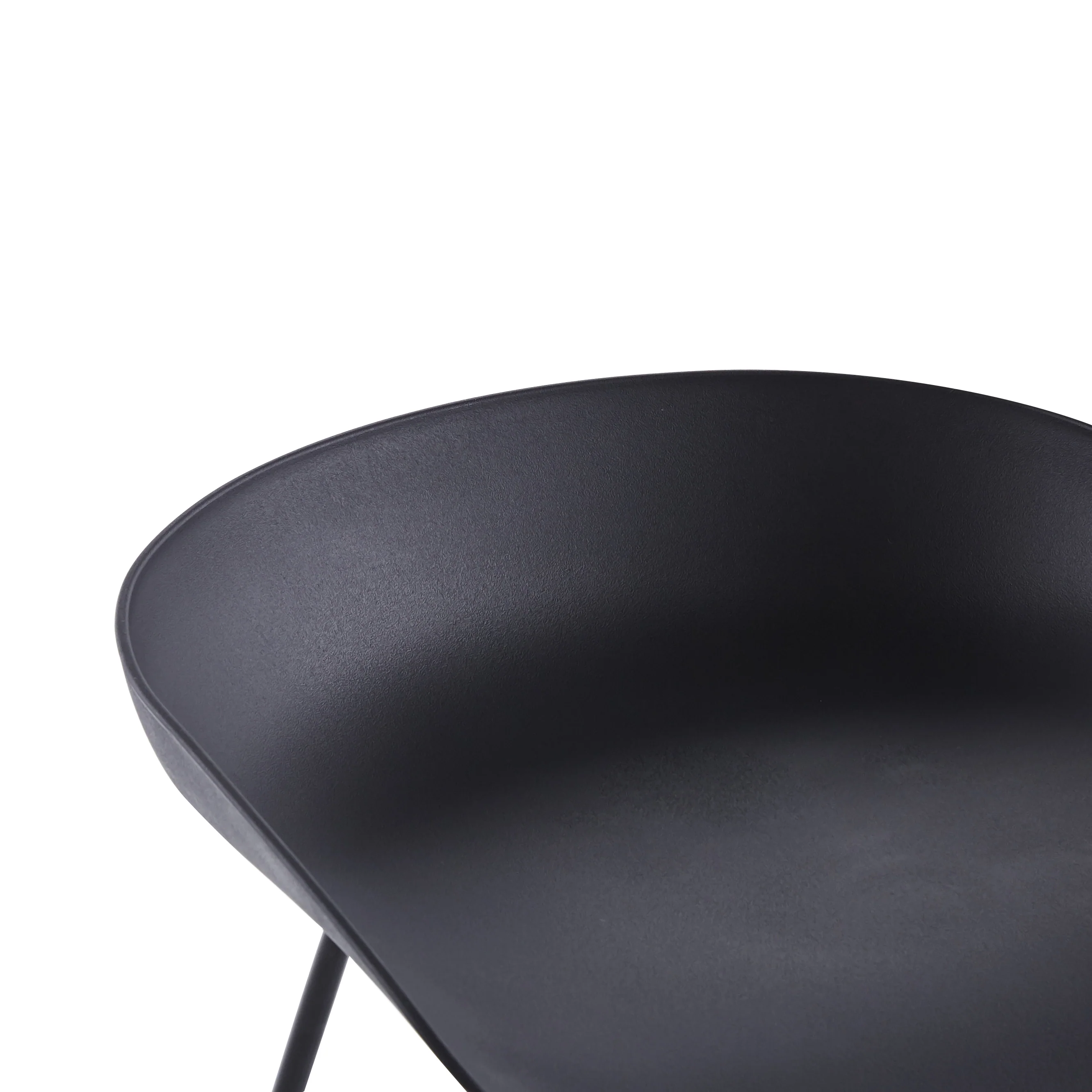 OSLO - Lot de 4 tabourets de bar en métal et assise noir - Image 6