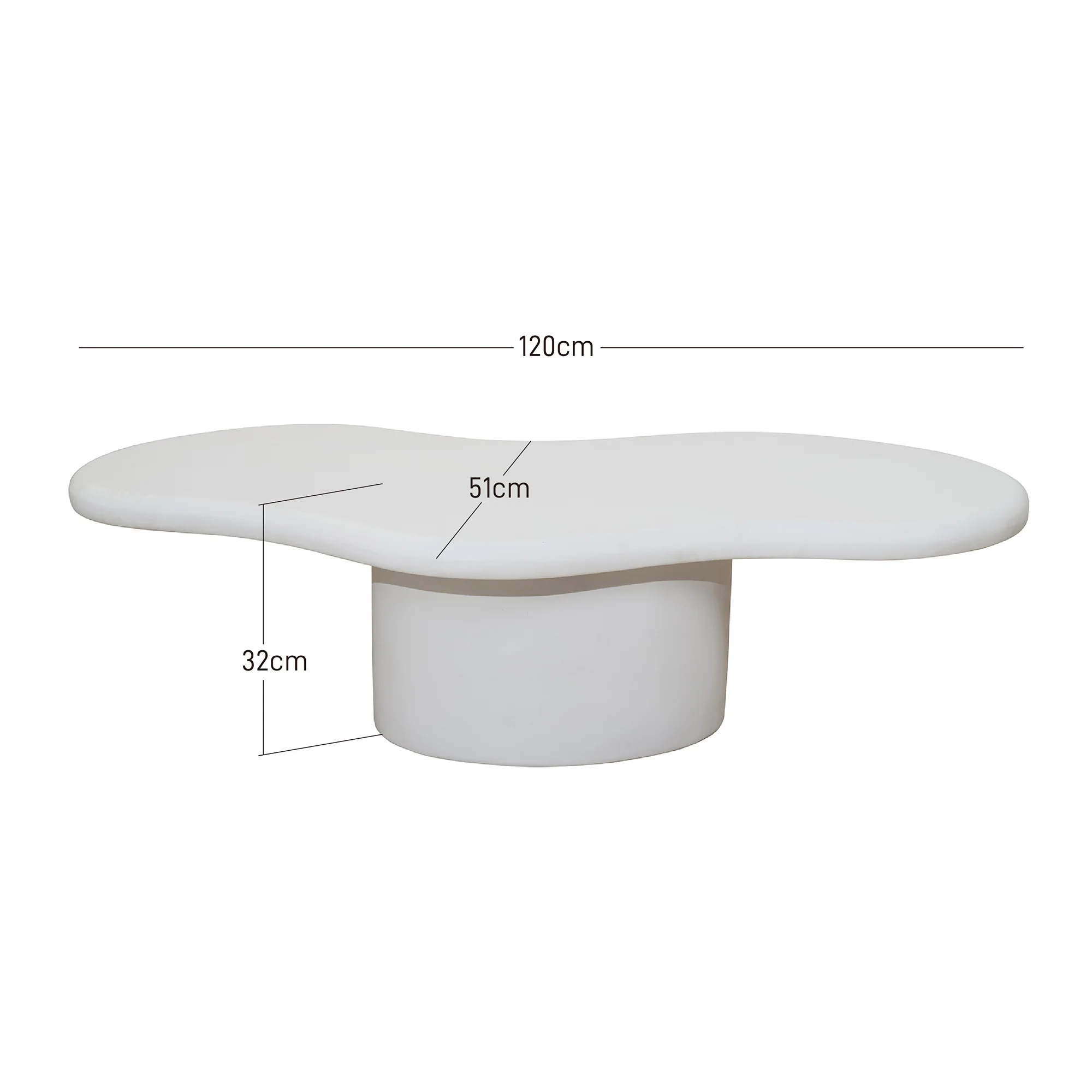 TORNIO - Table basse indoor outdoor en magnésite blanc - Image 6