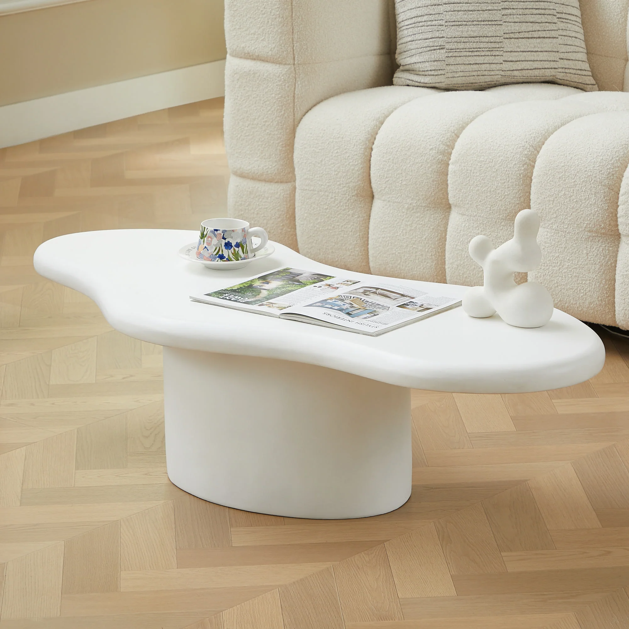 TORNIO - Table basse indoor outdoor en magnésite blanc - Image 7