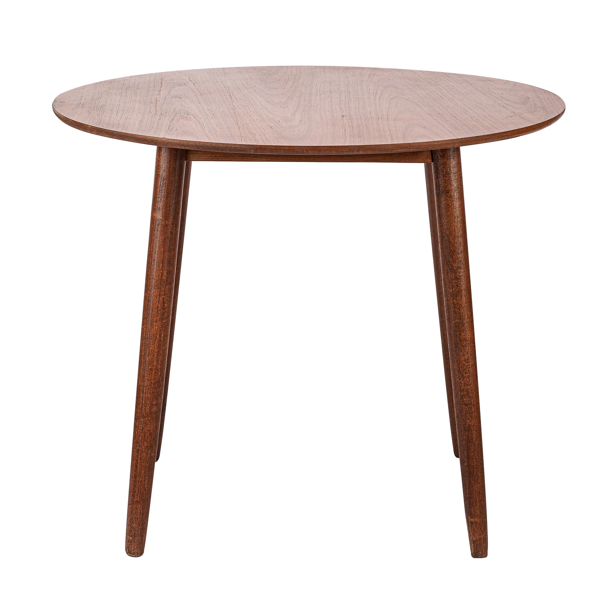 TRADITION - Table a manger ronde 4 personnes en pin massif D90 finition noyer - Image 13
