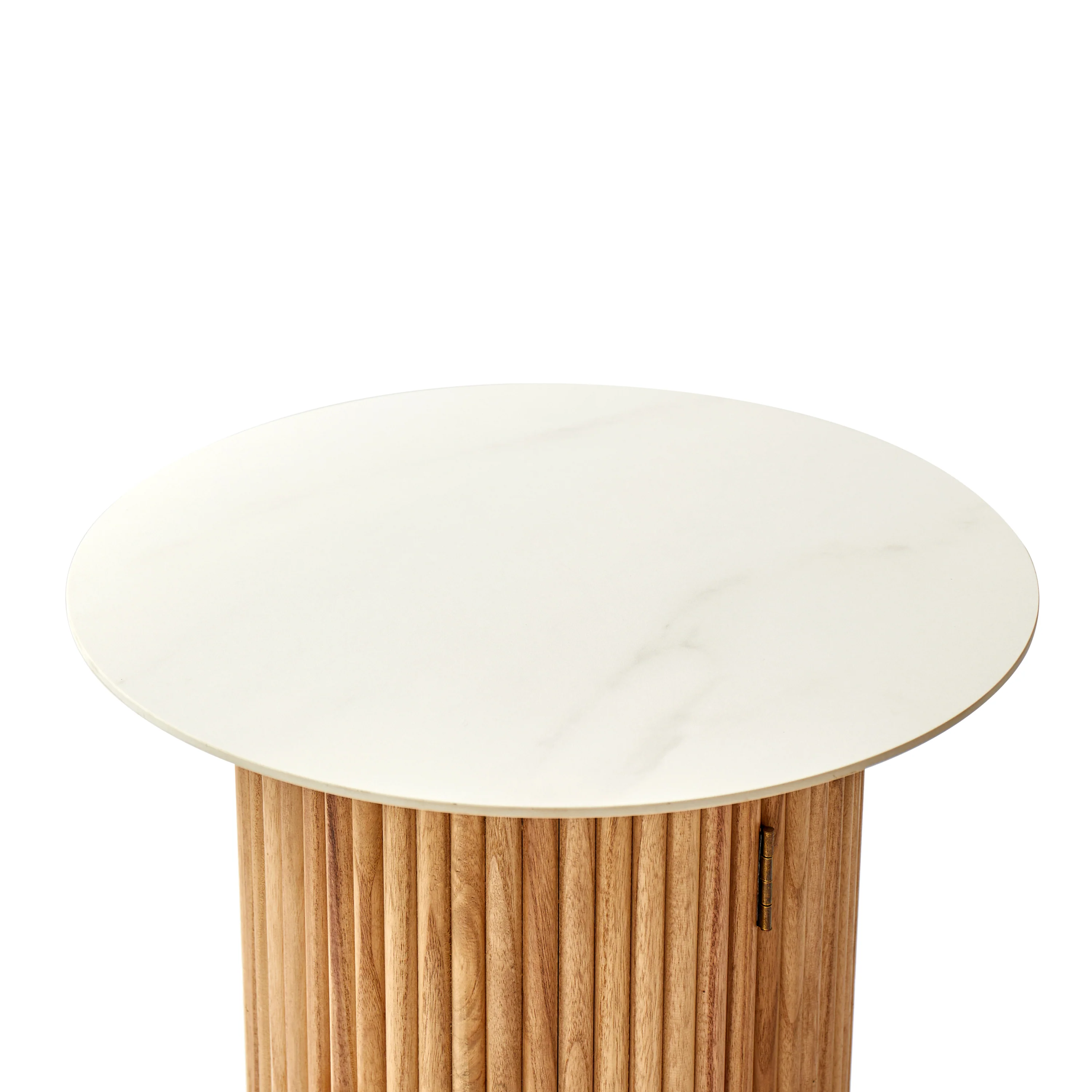 TRINIDAD - Table d'appoint en bois massif et effet marbre - Image 5