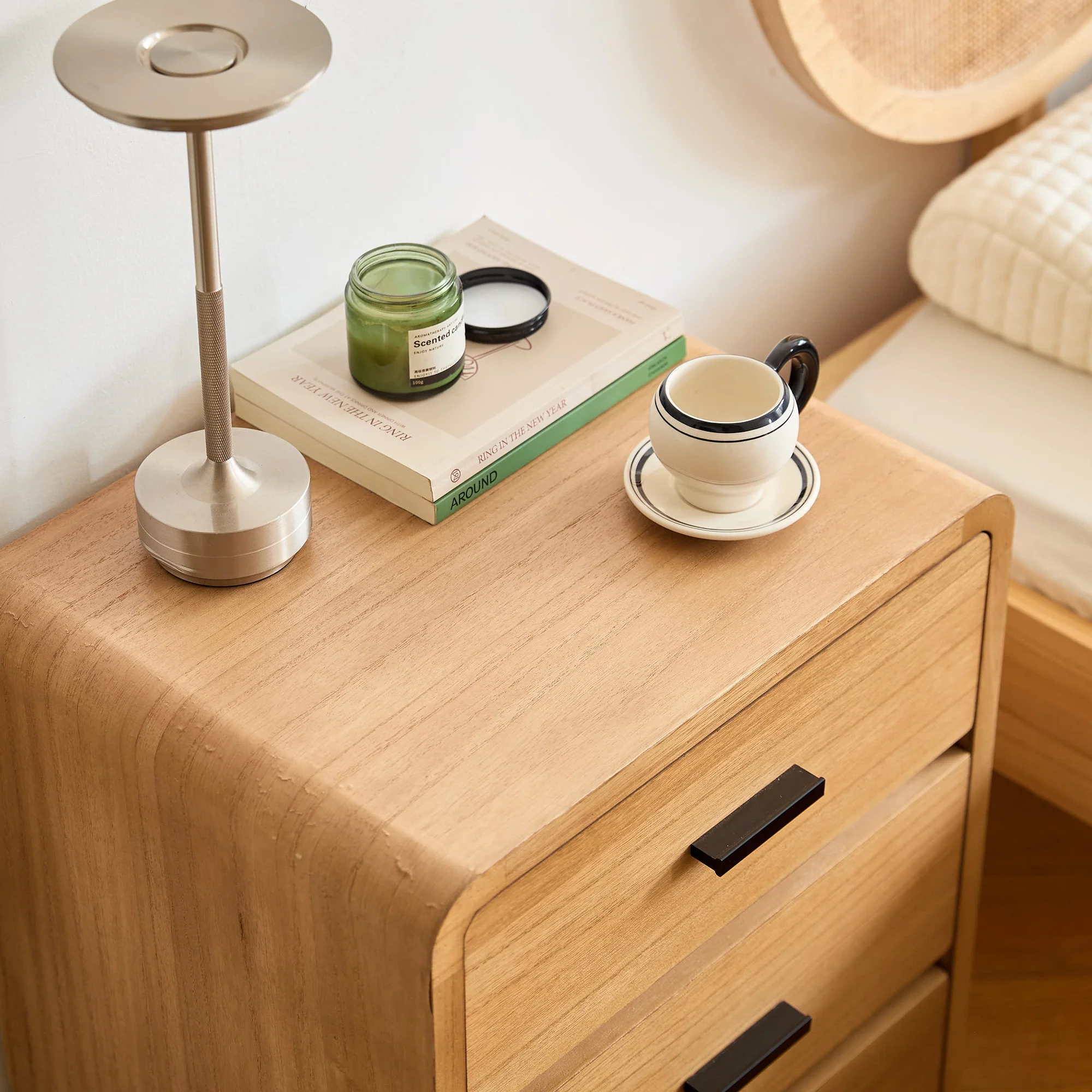 VAXTORP - Table de chevet chiffonnier 3 tiroirs en bois naturel - Image 5